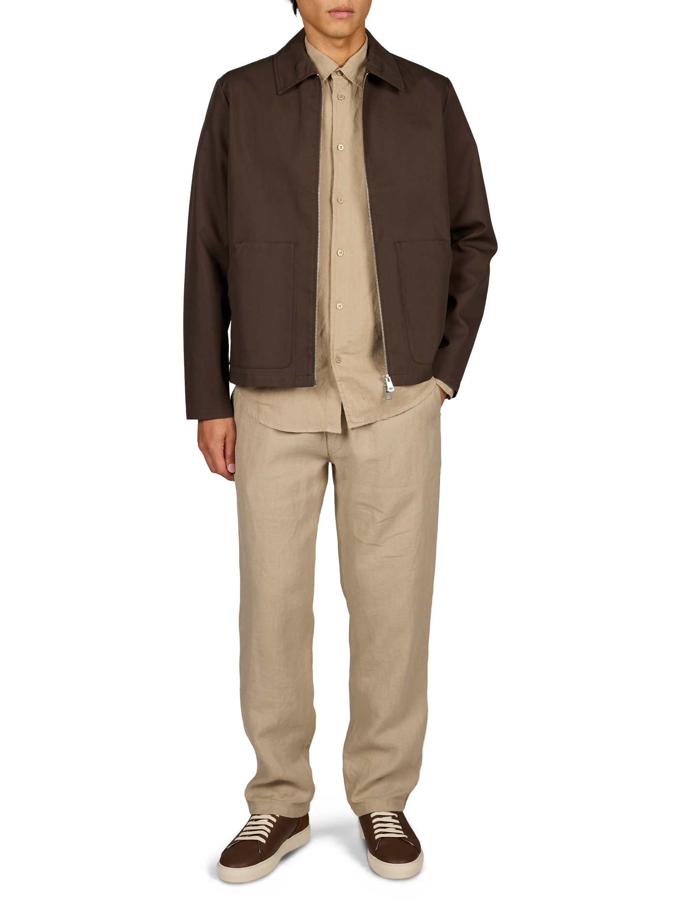 Hochtaillierte einfarbige Hose SAMSOE SAMSOE Beige