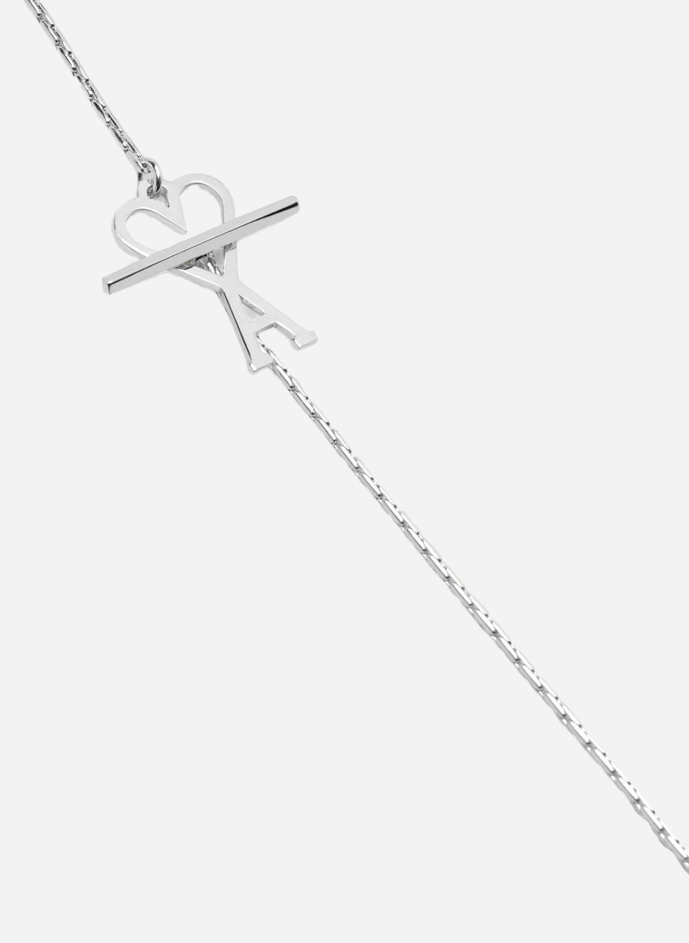 Collier chaîne ami de coeur unisexe AMI PARIS Gris