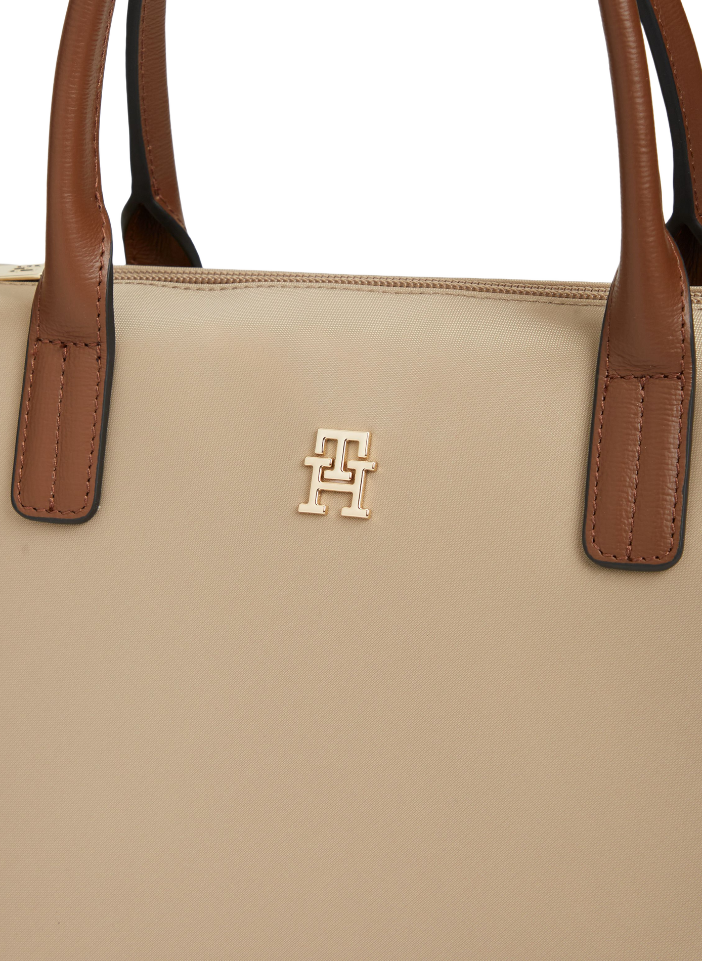 Handtasche aus Nylonstoff | Beige TOMMY HILFIGER Damen