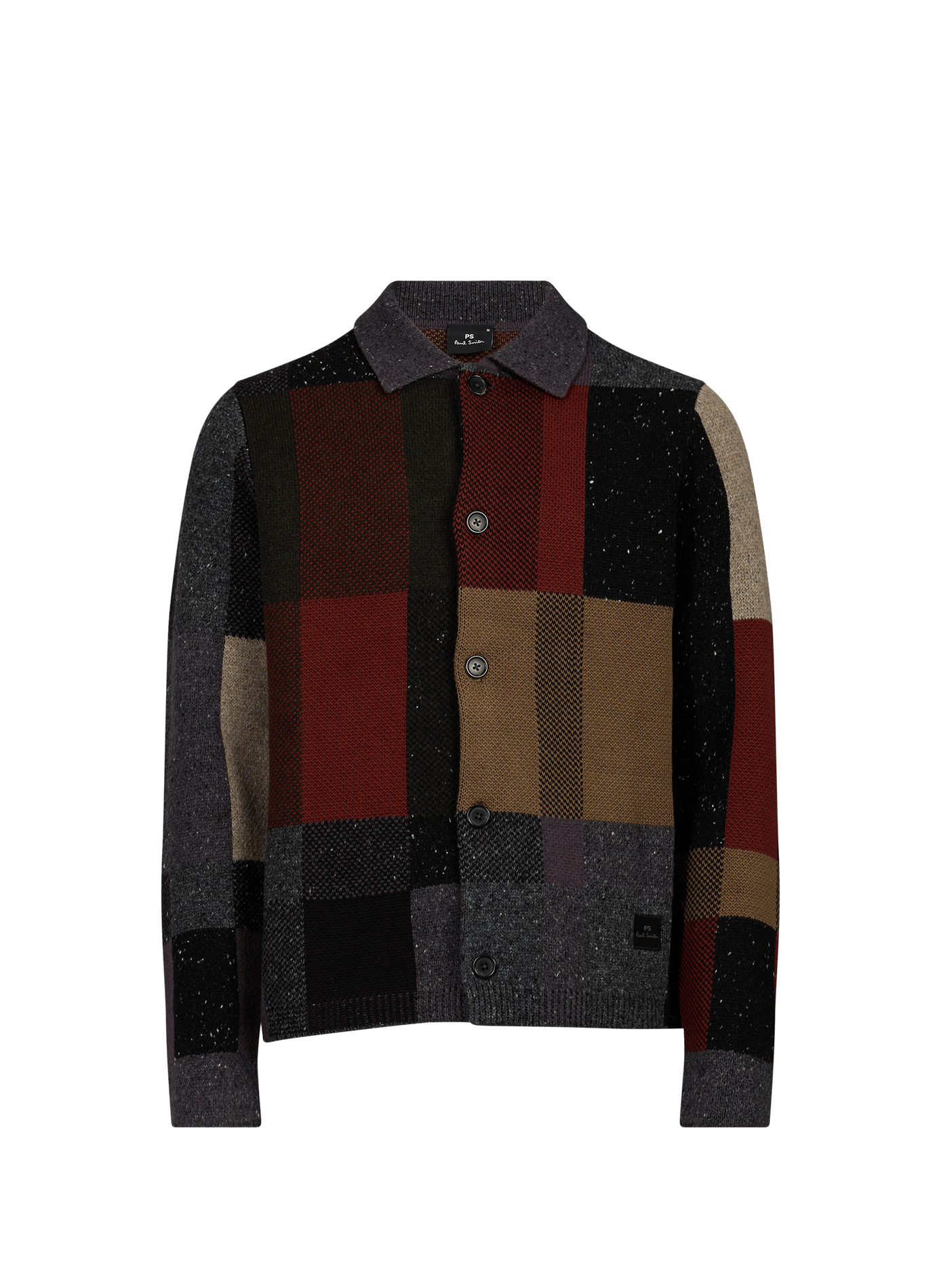 Bedruckter Wollmischungs-Cardigan PAUL SMITH Schwarz
