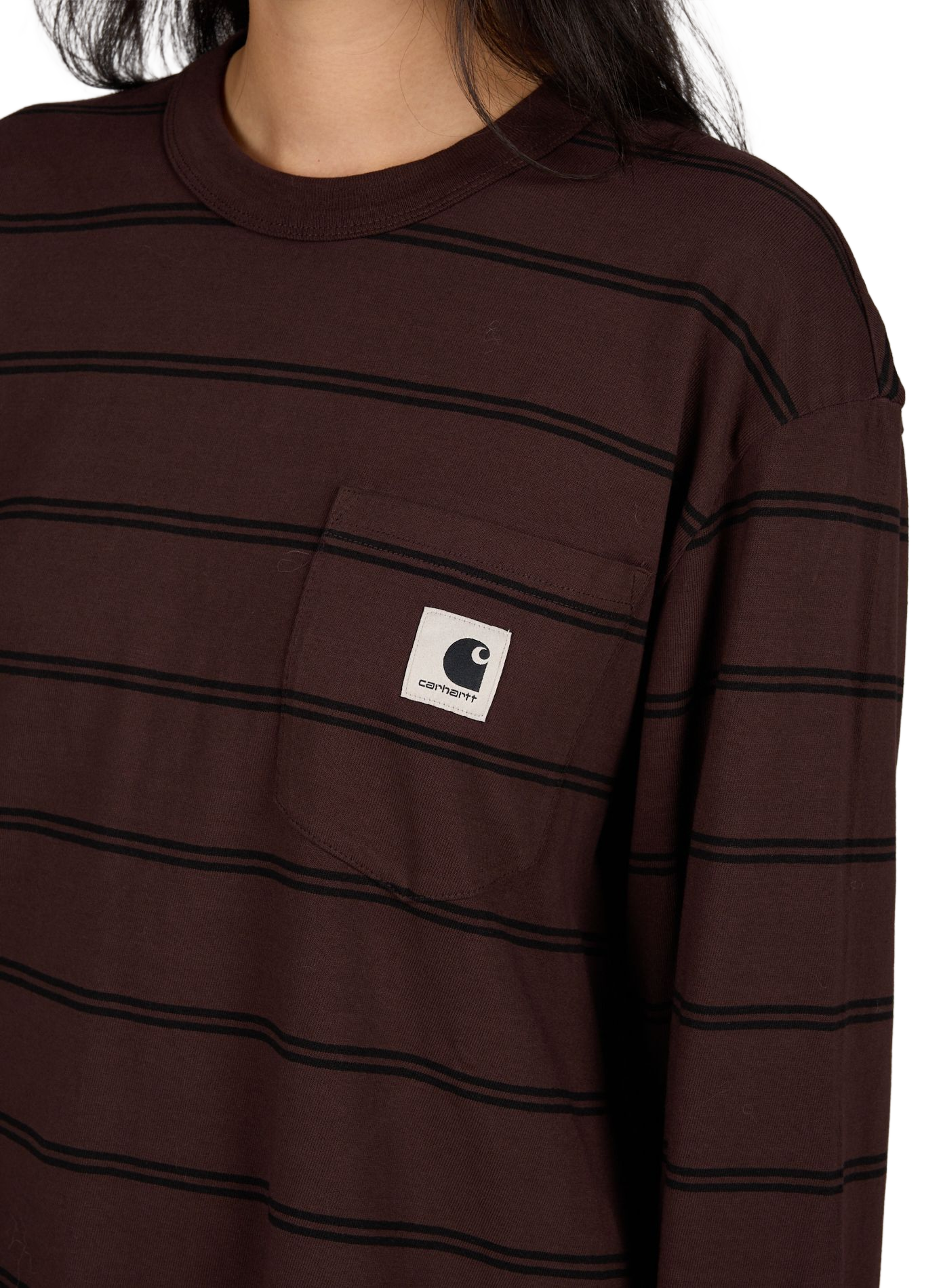 Round-neck striped straight T-shirt CARHARTT WIP Multicolour