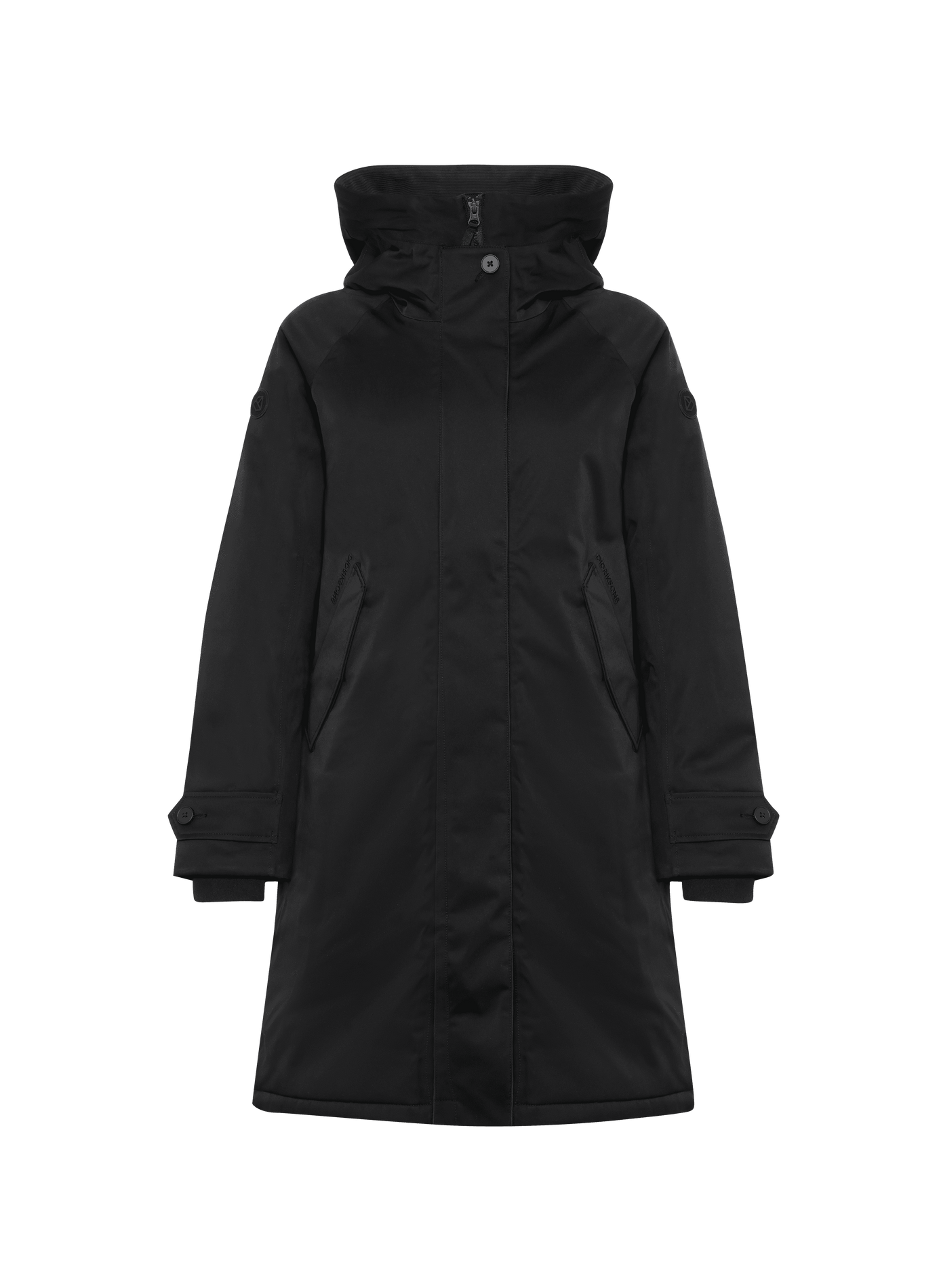 LUNA mid-length hooded parka DIDRIKSONS Black