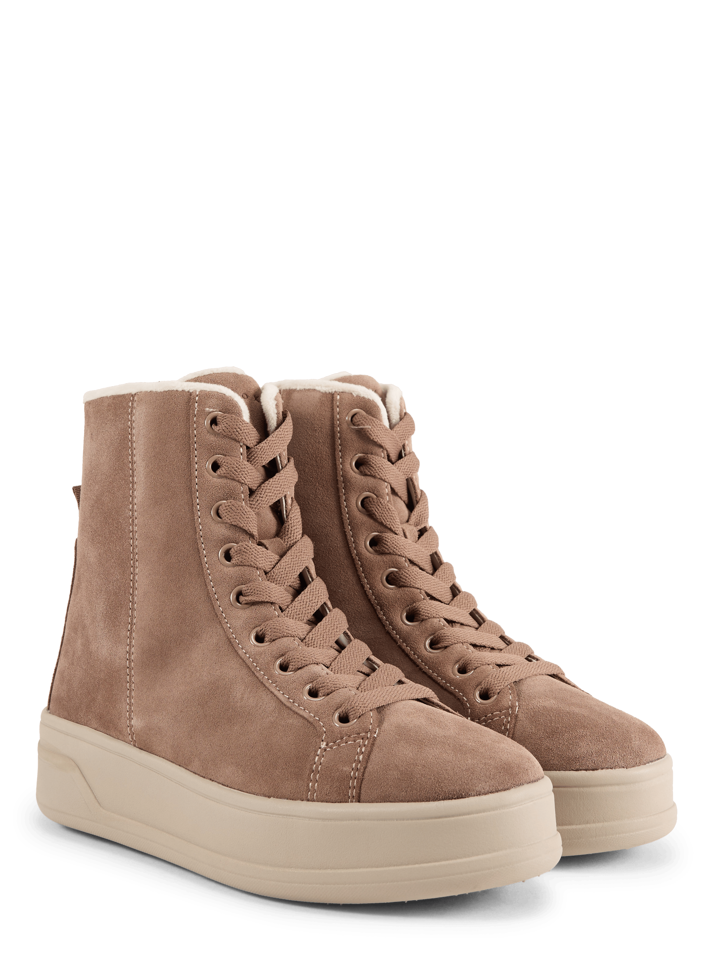 Baskets hautes en cuir GEOX Bruin