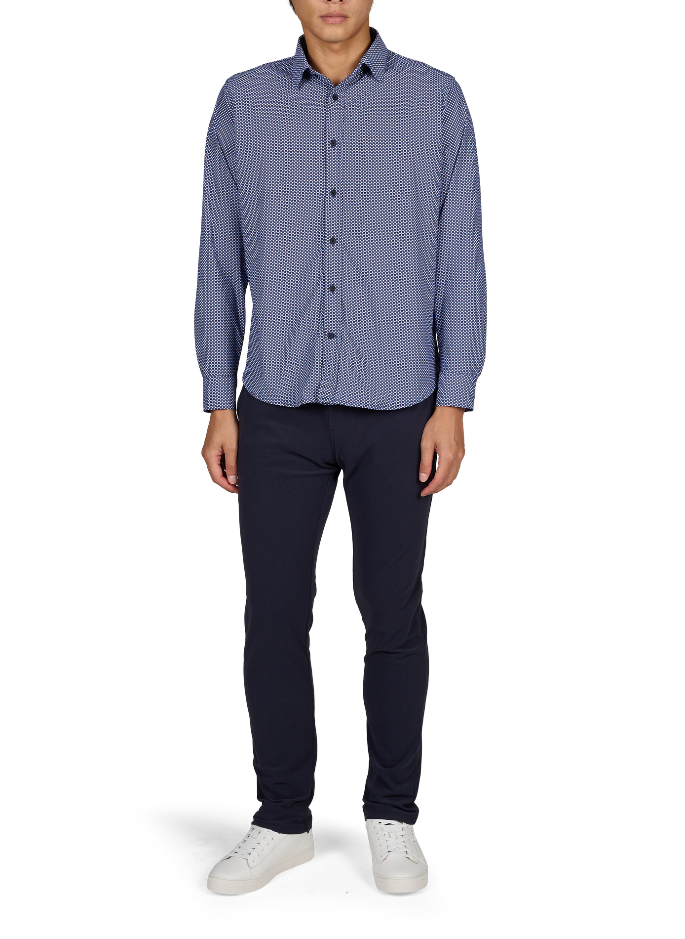Skinny broek van Serge Villa in stretchstof 1789 CALA Blauw