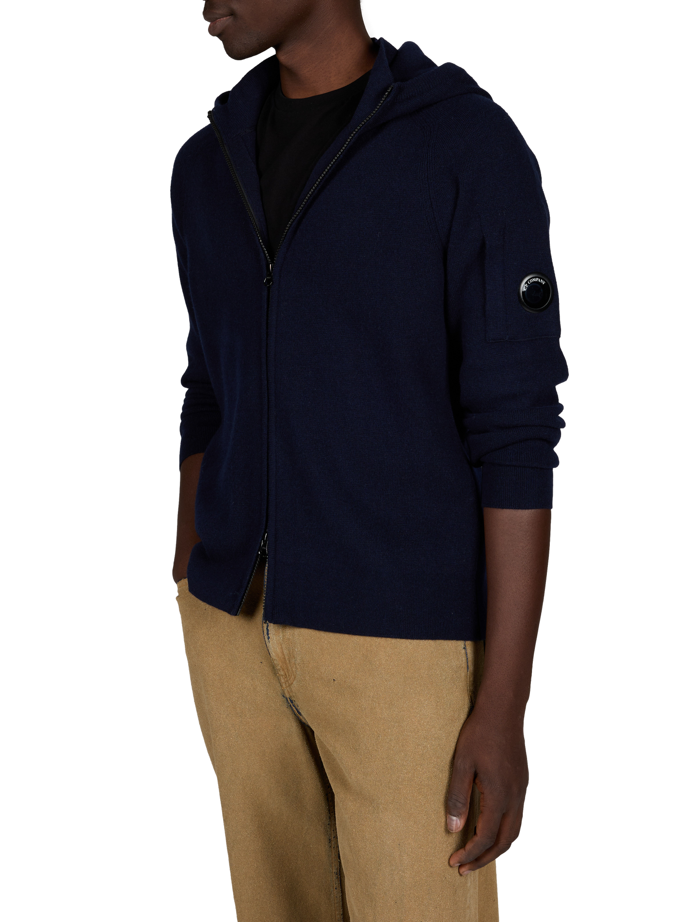 Kapuzenpullover aus Wollmischung CP COMPANY Blau
