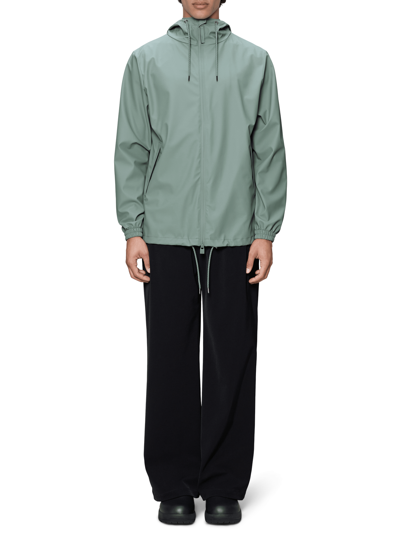 Hooded waterproof jacket | Green RAINS Men