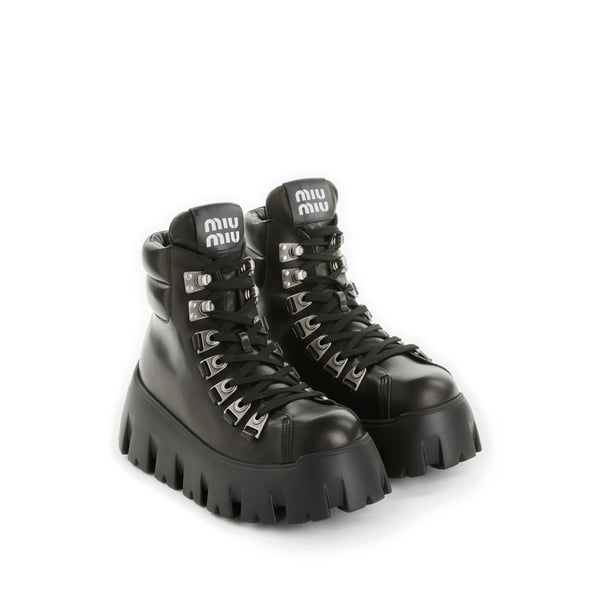 Bottines à lacet en cuir