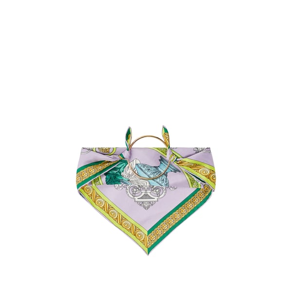 Foulard bandana imprimé Barocco en soie