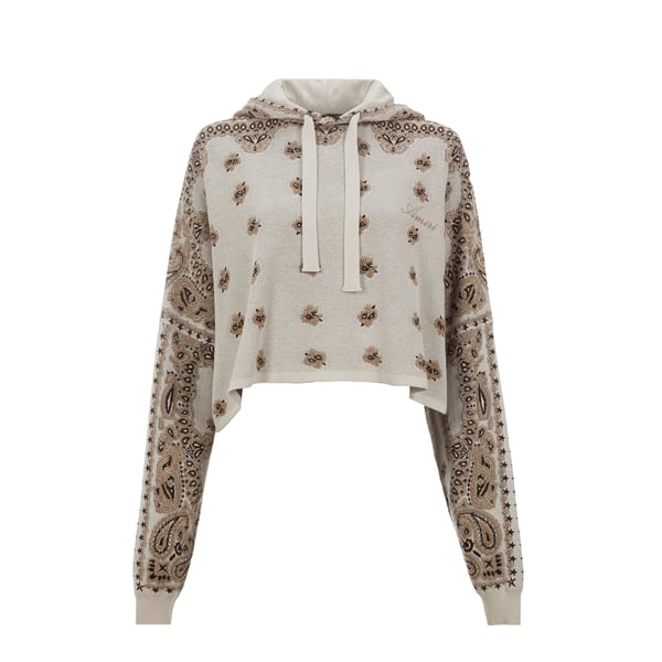 Hoodie court en coton