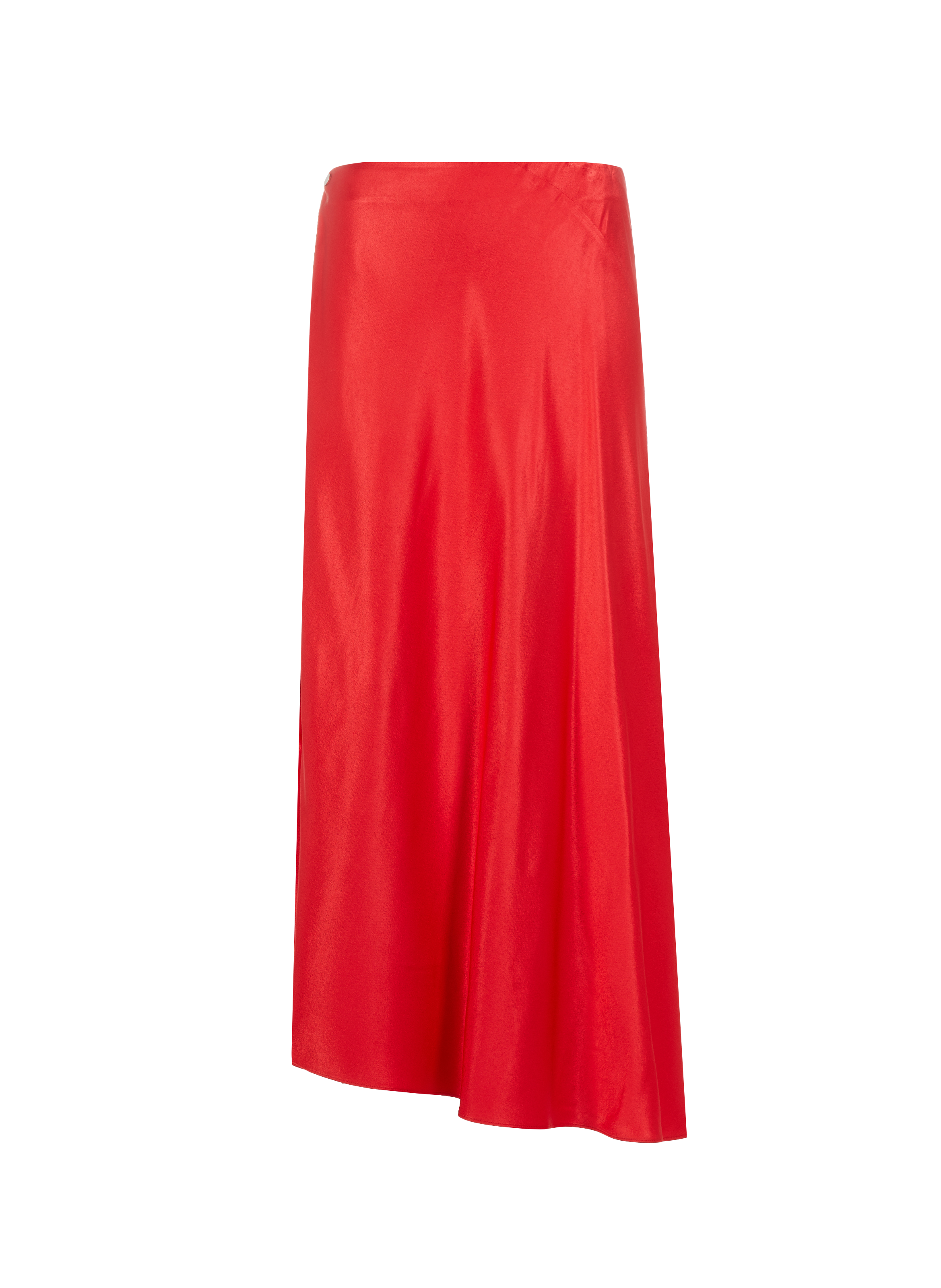 Jupe midi effet satiné SAMSOE SAMSOE Rouge