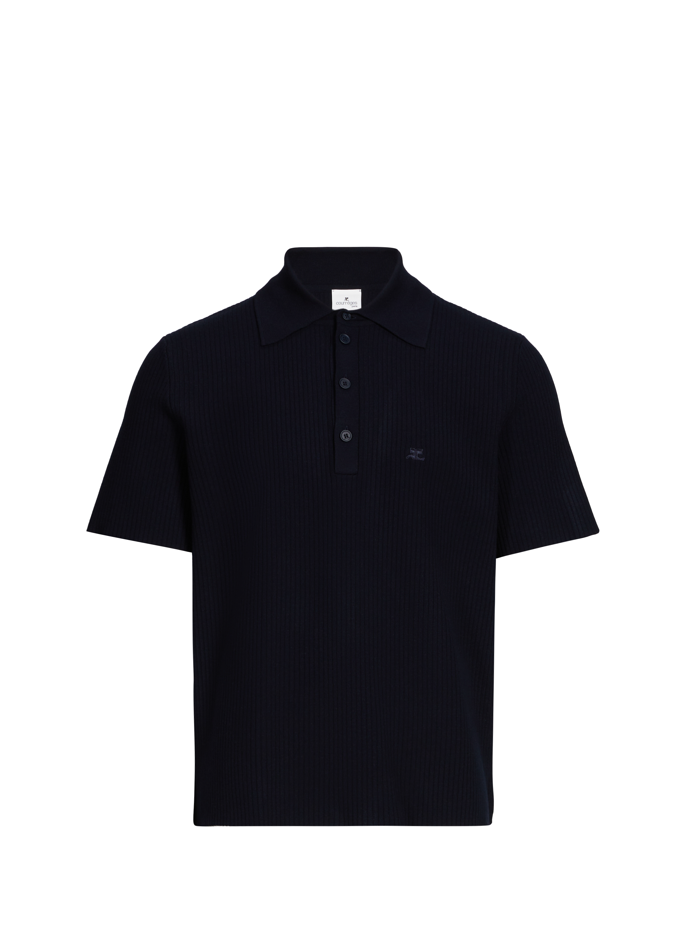 Ribbed polo shirt COURRÈGES Blue