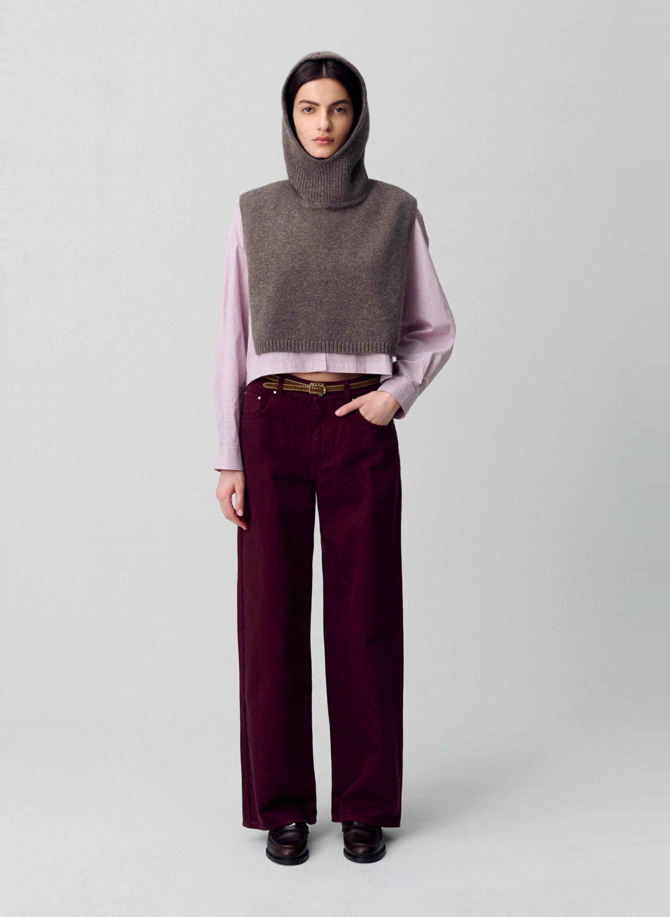 Jean large en coton CLAUDIE PIERLOT Rouge