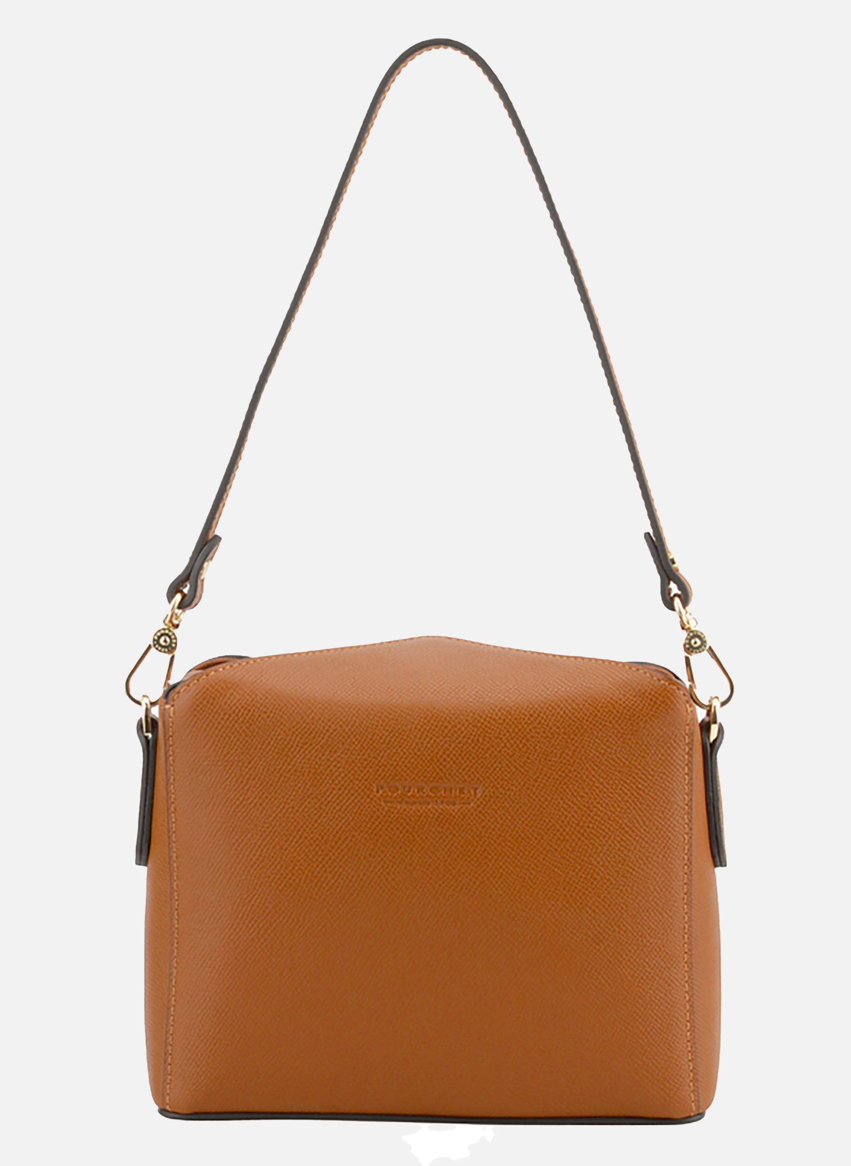 POURCHET Cassetta toile - sac porté épaule Marron