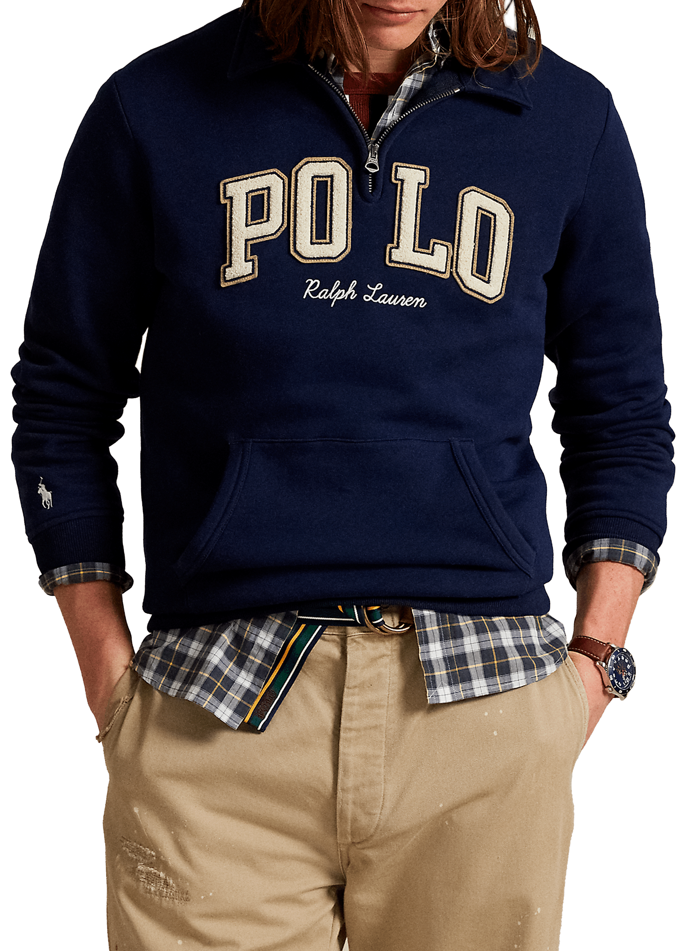 POLO RALPH LAUREN Sweatshirt en coton mélangé Bleu