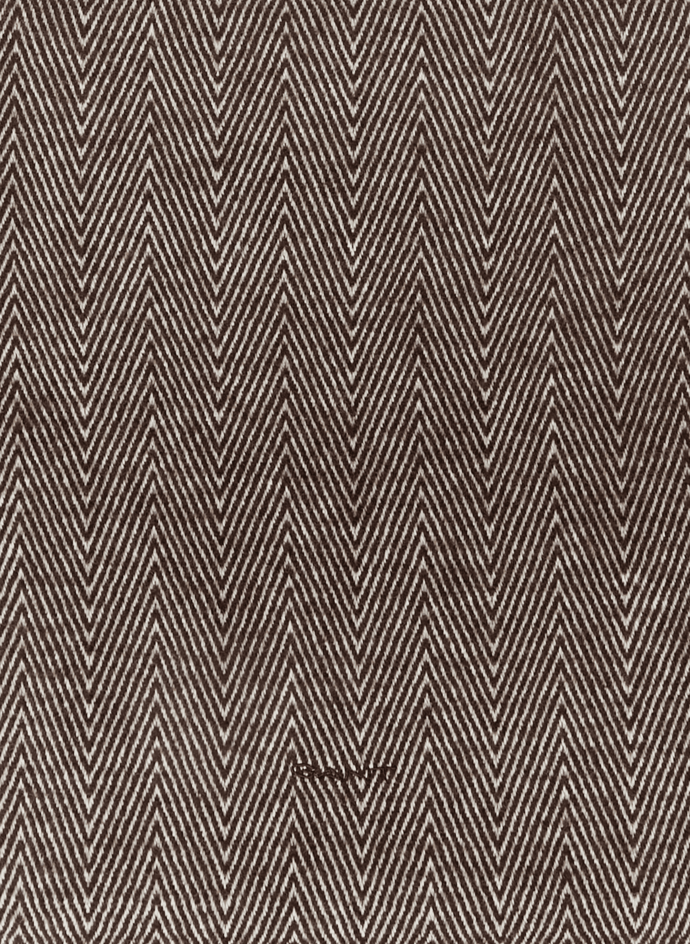 Merino wool chevron pattern scarf with fringes GANT Brown