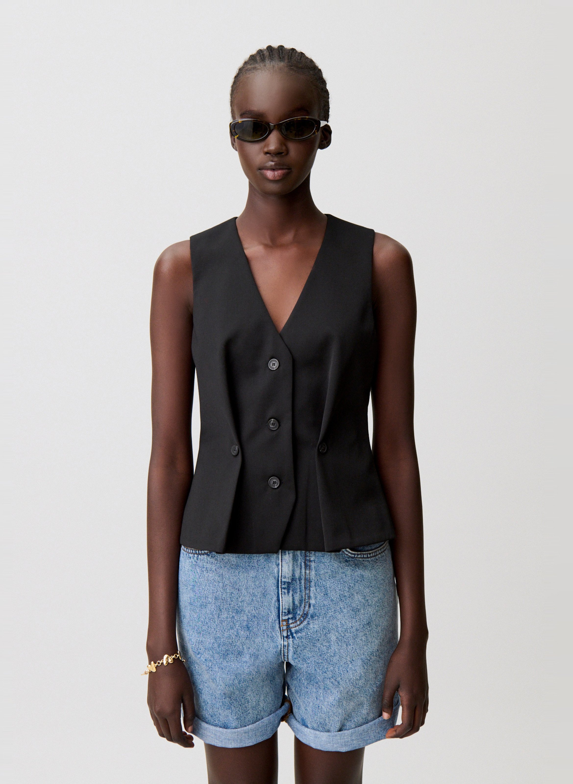 Veste col v CLAUDIE PIERLOT Noir