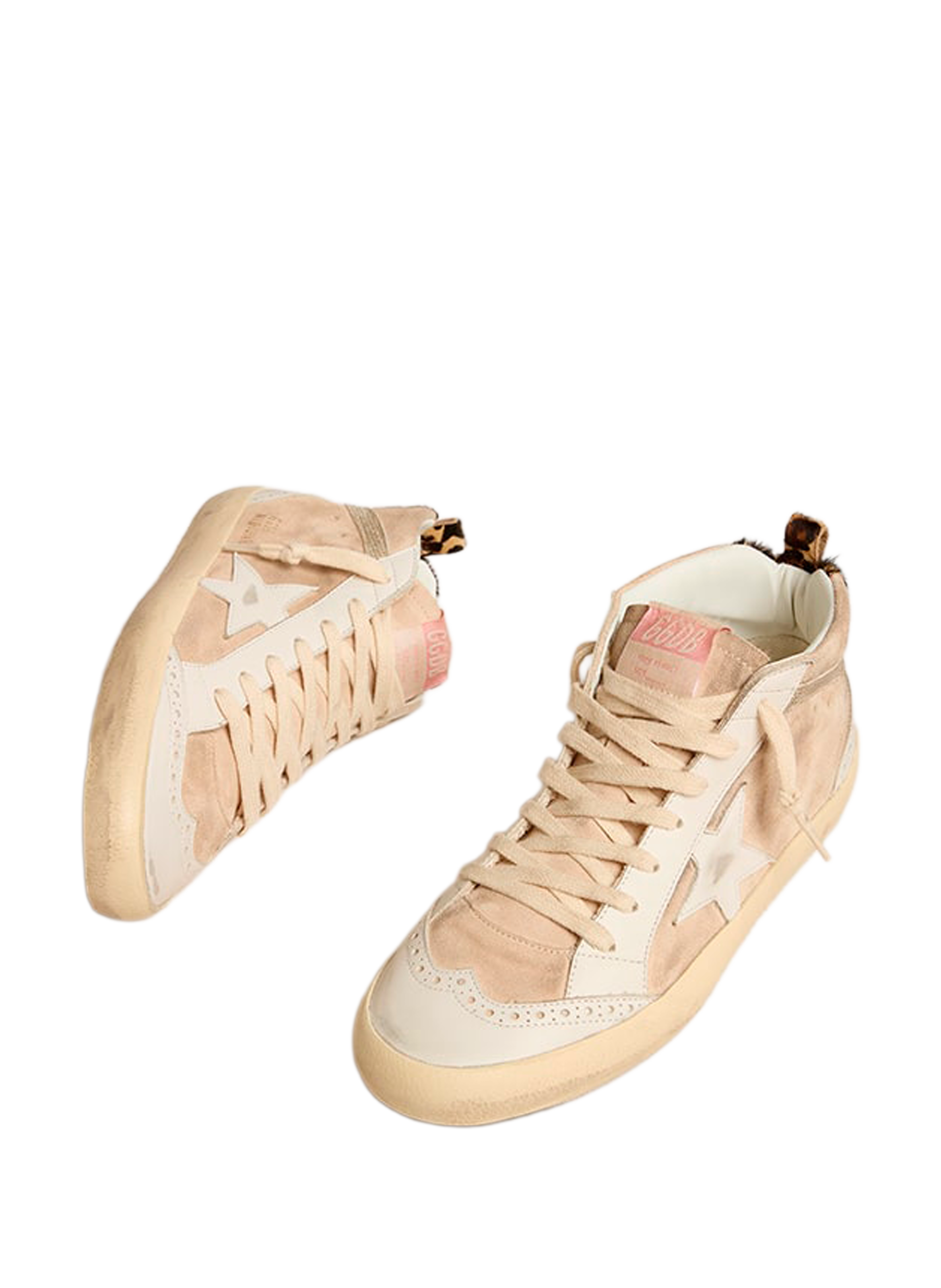 Baskets Mid-Star en cuir GOLDEN GOOSE Multicolore