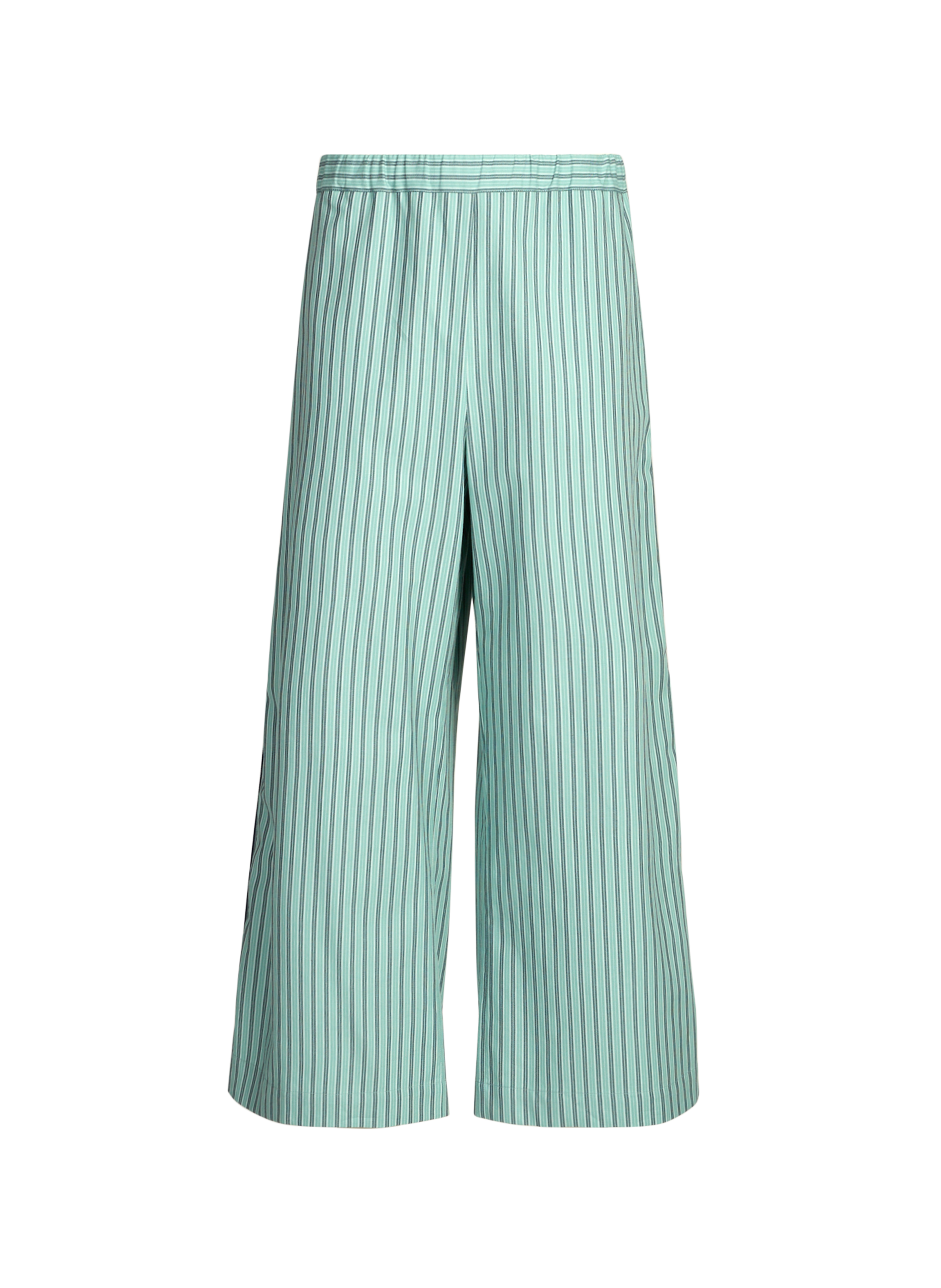 Striped fluid cotton trousers BENJAMIN BENMOYAL Blue