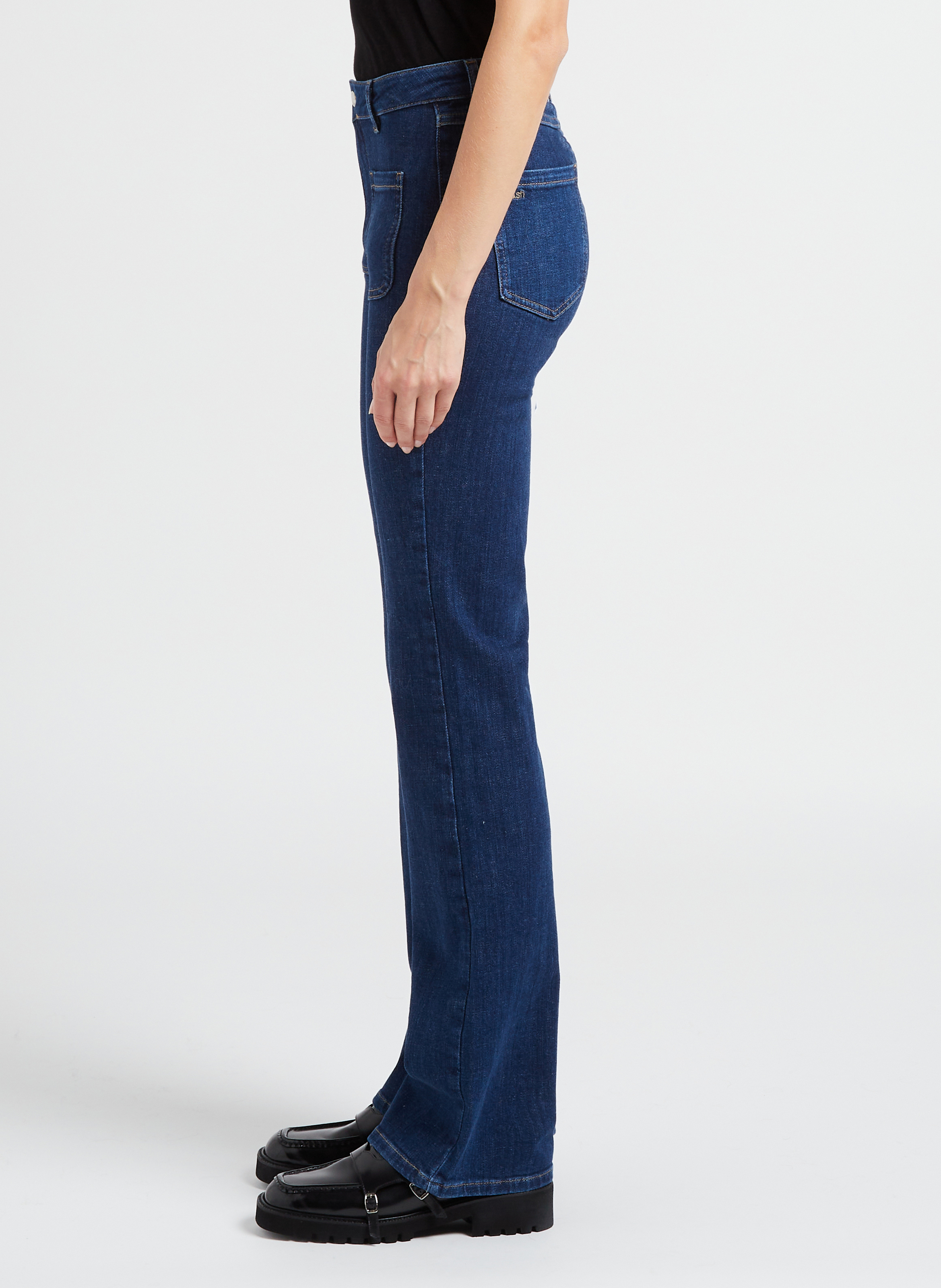 Jean droit en coton mélangé ross BA&SH Bleu