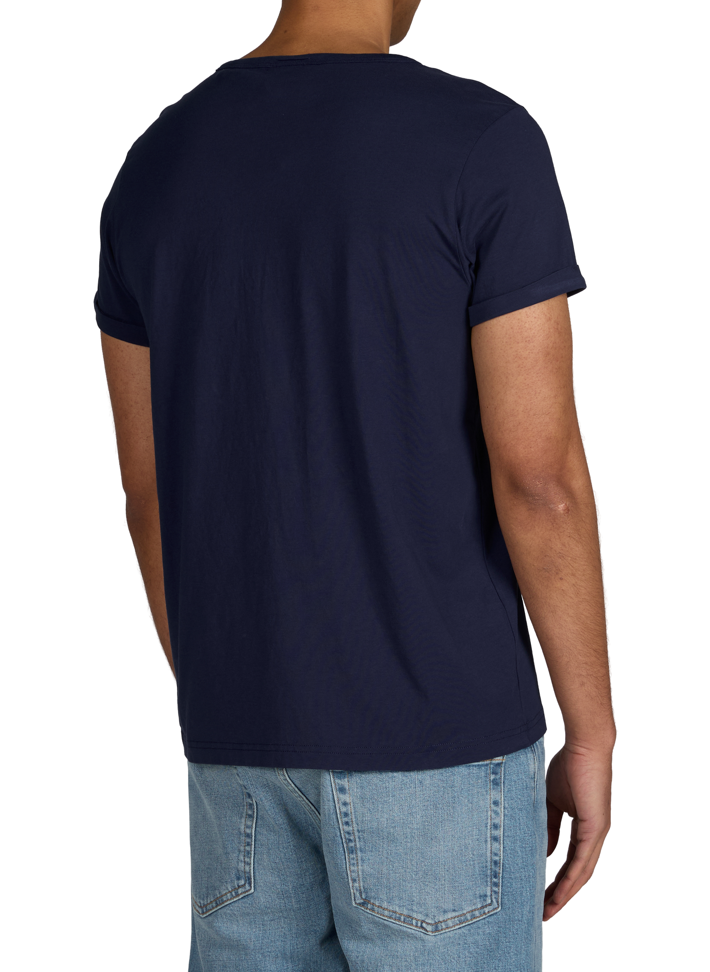 Embroidered Grand Cru Organic Cotton T-shirt MAISON LABICHE Blue