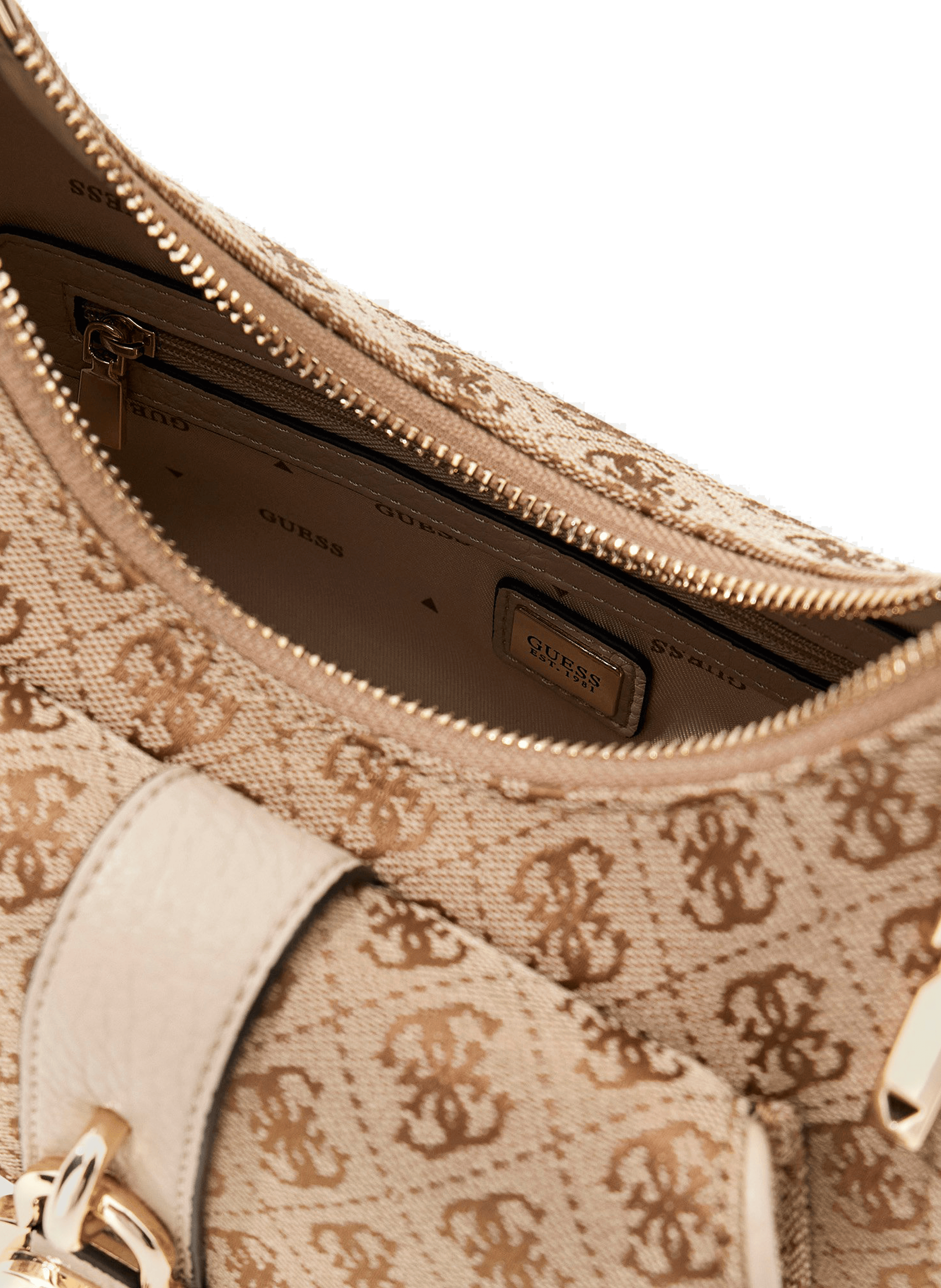 Borsa a tracolla con logo Jessa GUESS Marrone