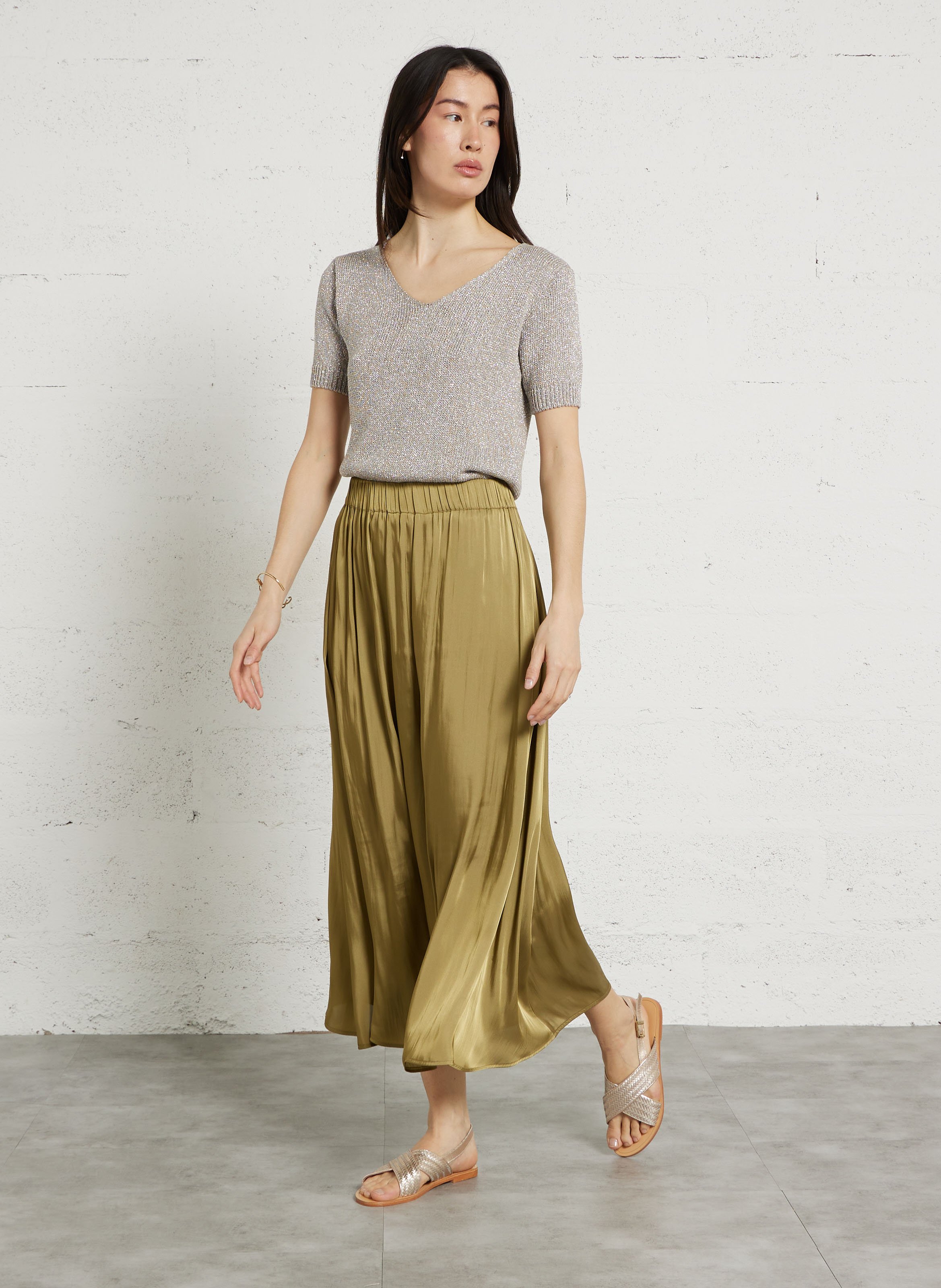 Jupe midi juliana MAISON 123 Vert