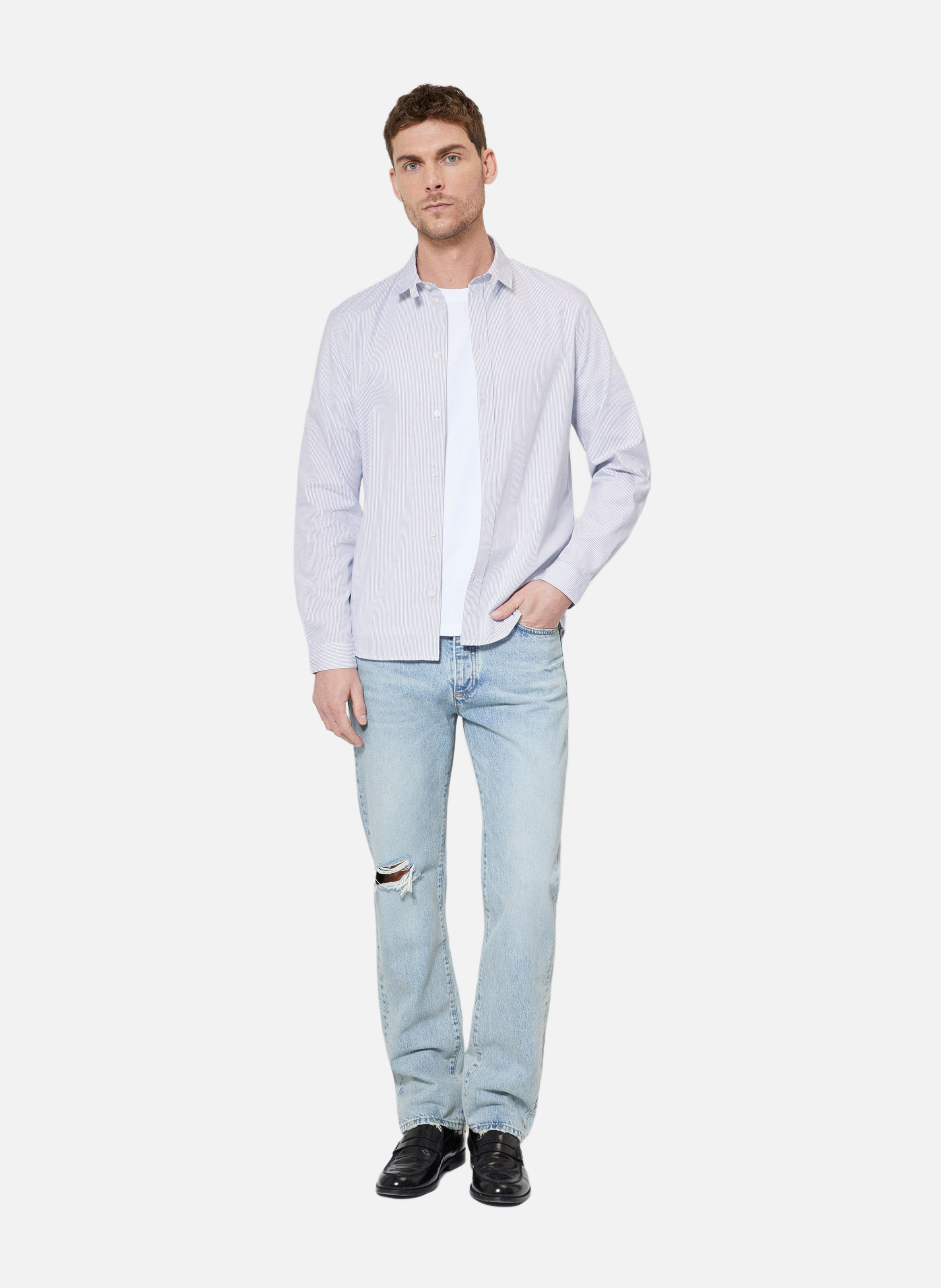 Jean droit délavé THE KOOPLES Bleu