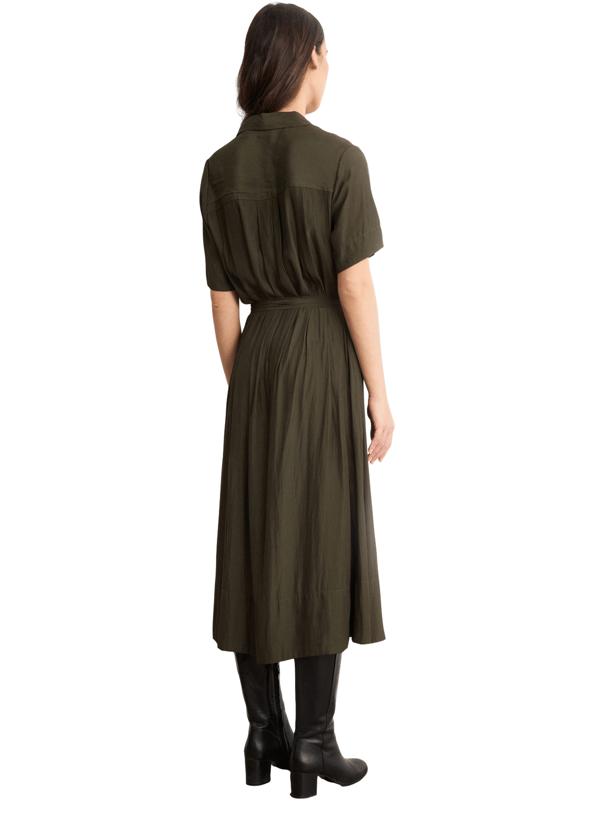 Robe chemise fluide - amanda PABLO Marron