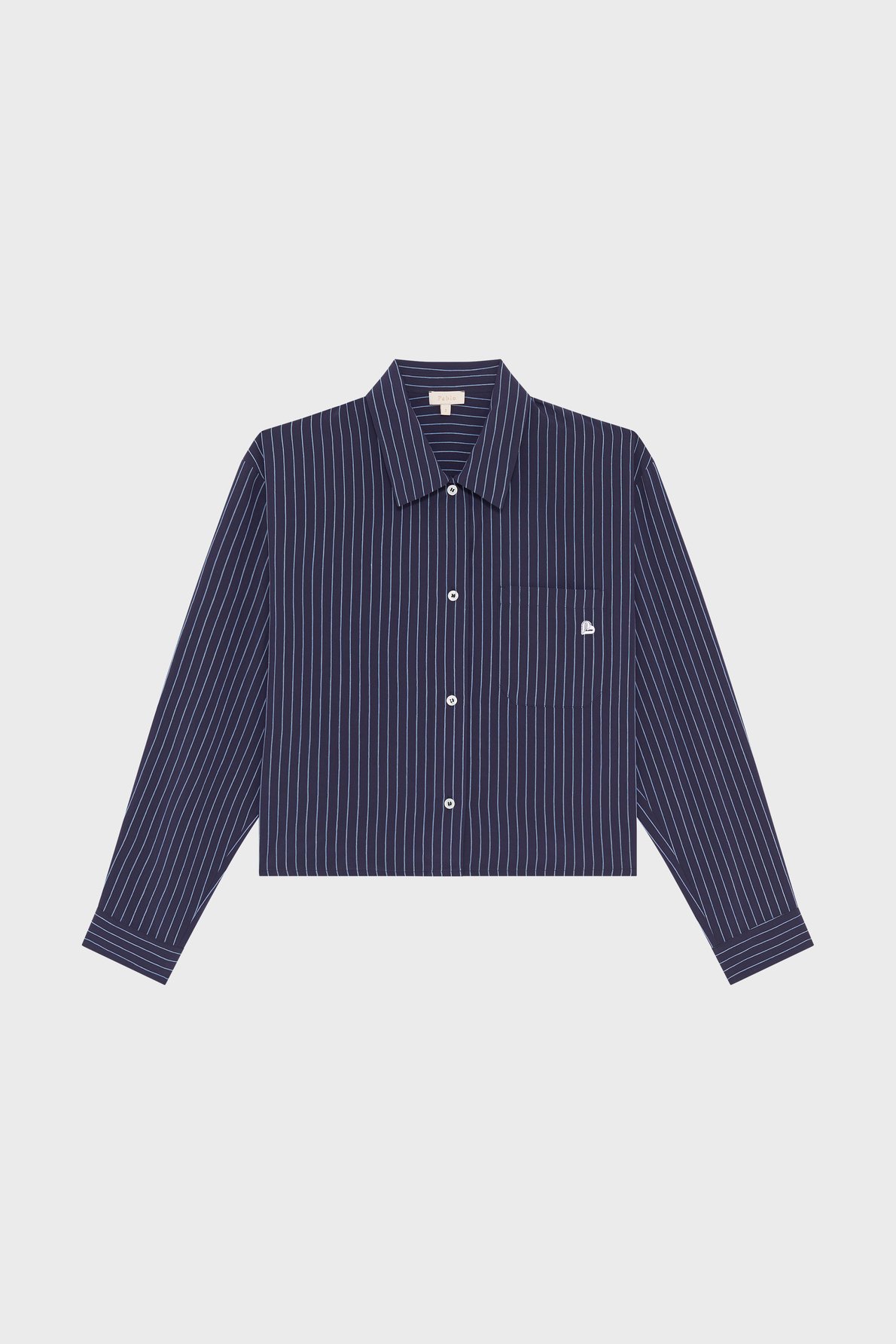 Chemise courte à rayures - cassia PABLO Bleu