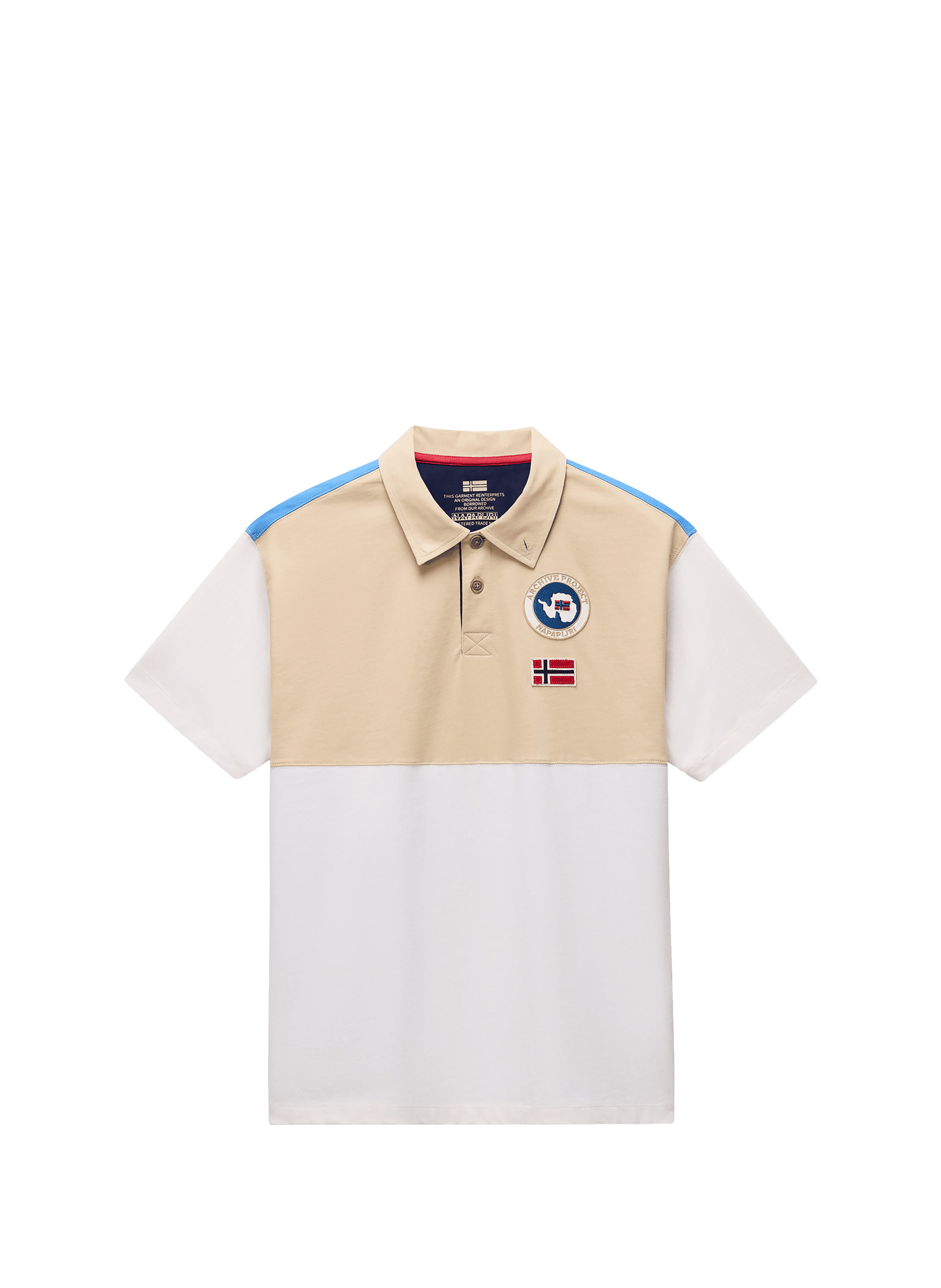 Polo manches courtes Reflect à logo en coton NAPAPIJRI Blanc