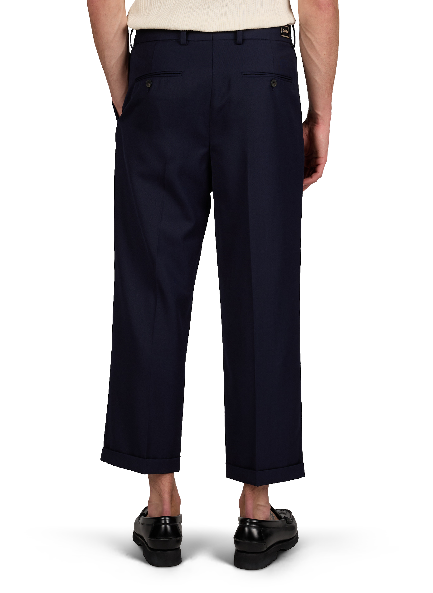 Solid Cropped Pants DROLE DE MONSIEUR Blue