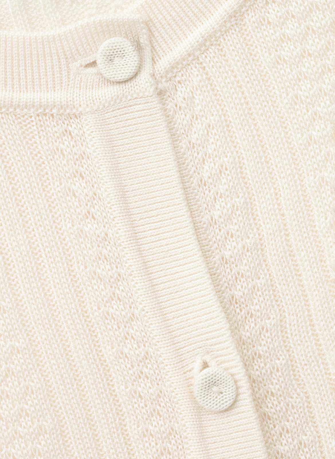 Cardigan droit col rond en maille tressée viviana BA&SH Beige