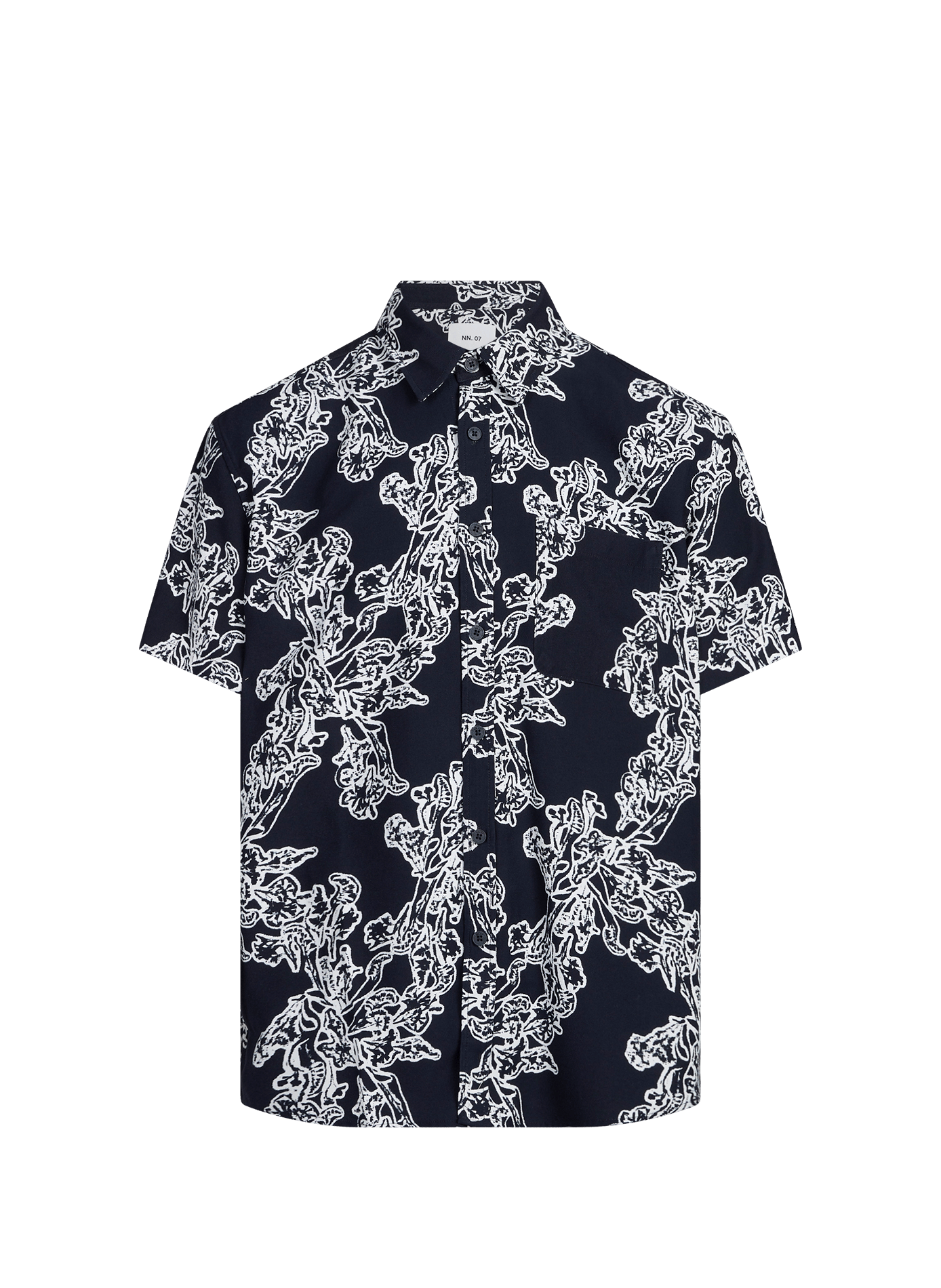 Chemise imprimée Deon à manches courtes NN.07 Bleu