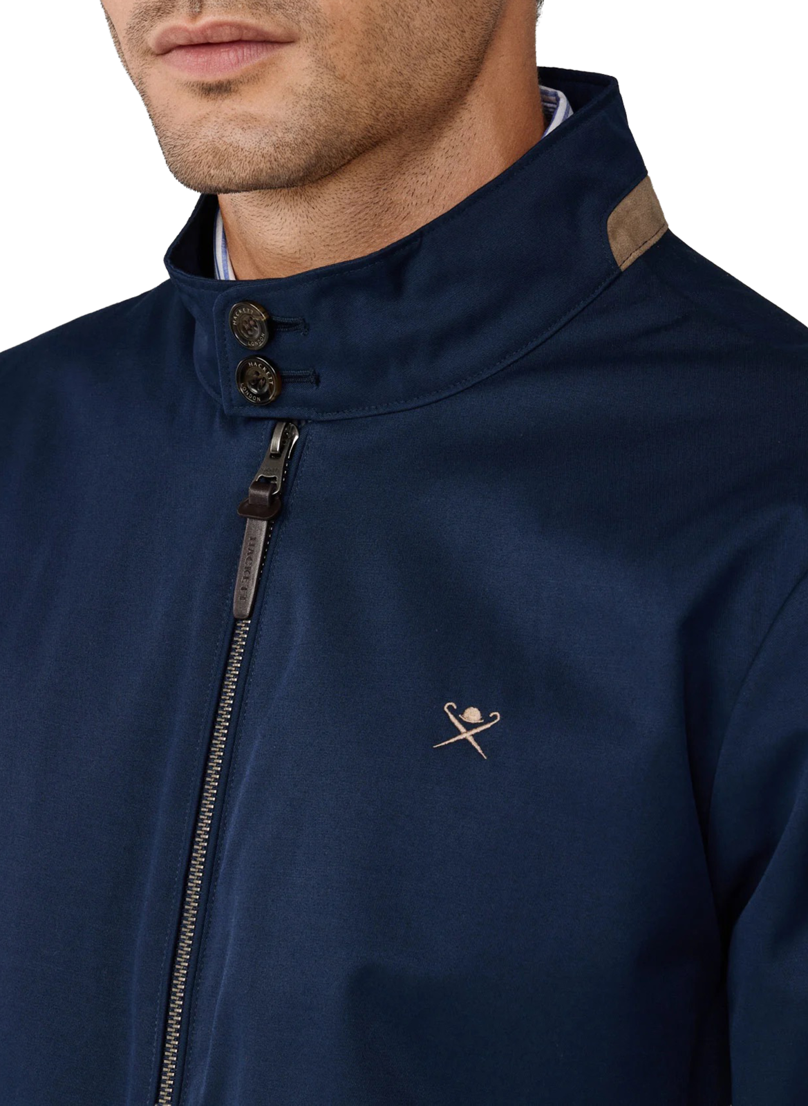 Recht jasje met opstaande kraag HACKETT Blue