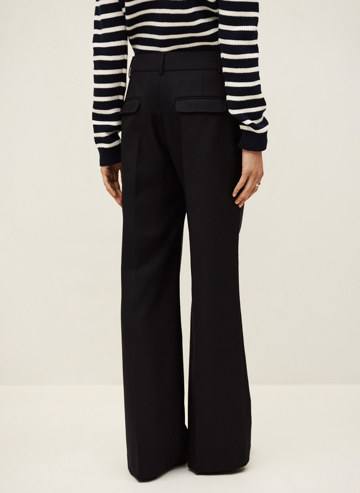 Pantalon bootcut en laine nives BA&SH Bleu