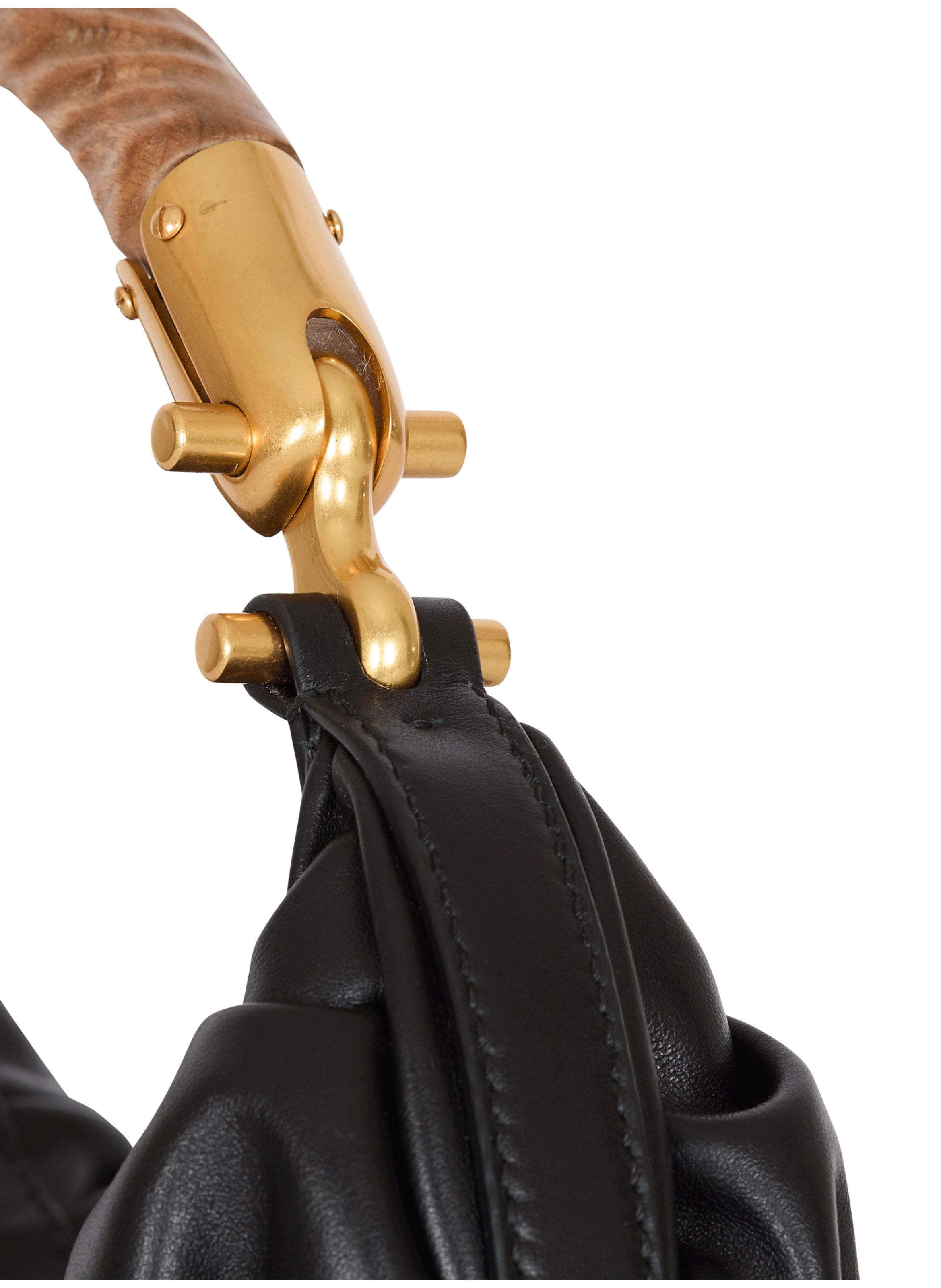 Sac ebene medium en cuir de veau BALMAIN Noir