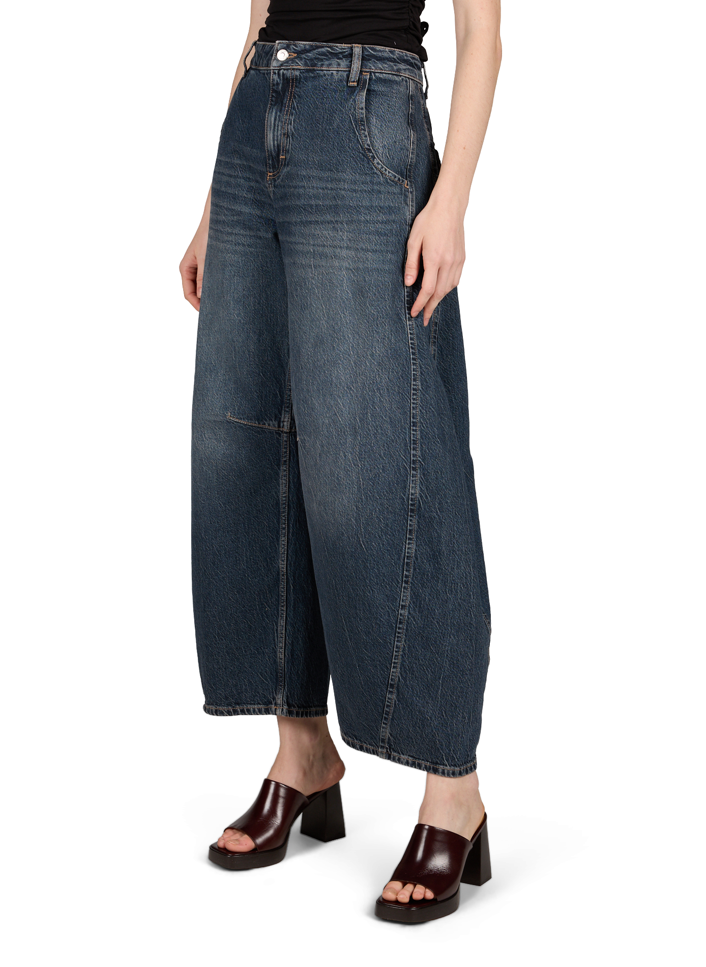 Jean boule en coton TOPSHOP Bleu