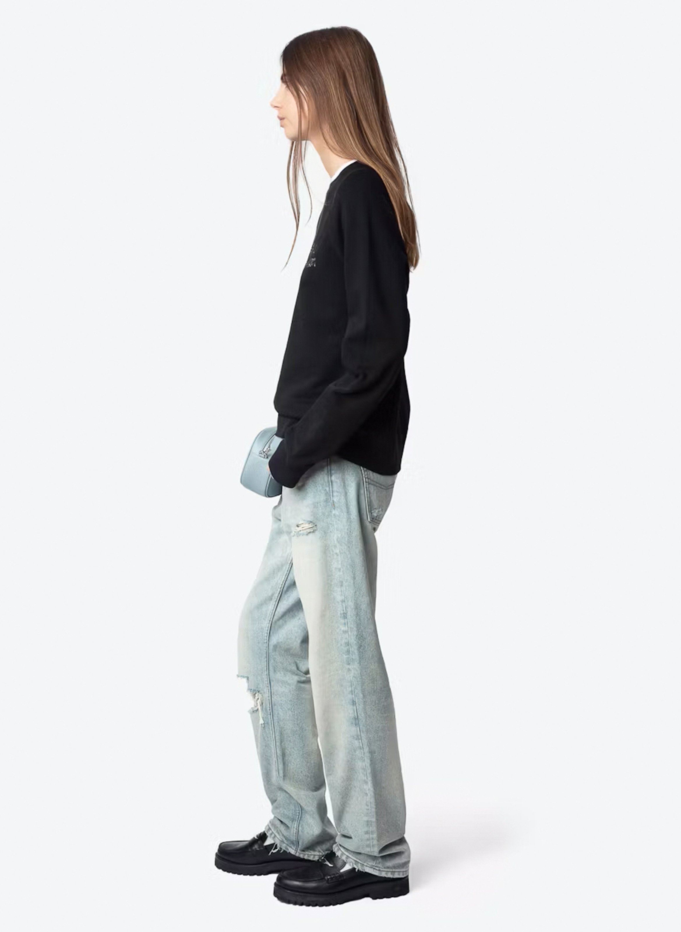 Sweat imprimé en coton upper ZADIG&VOLTAIRE Noir