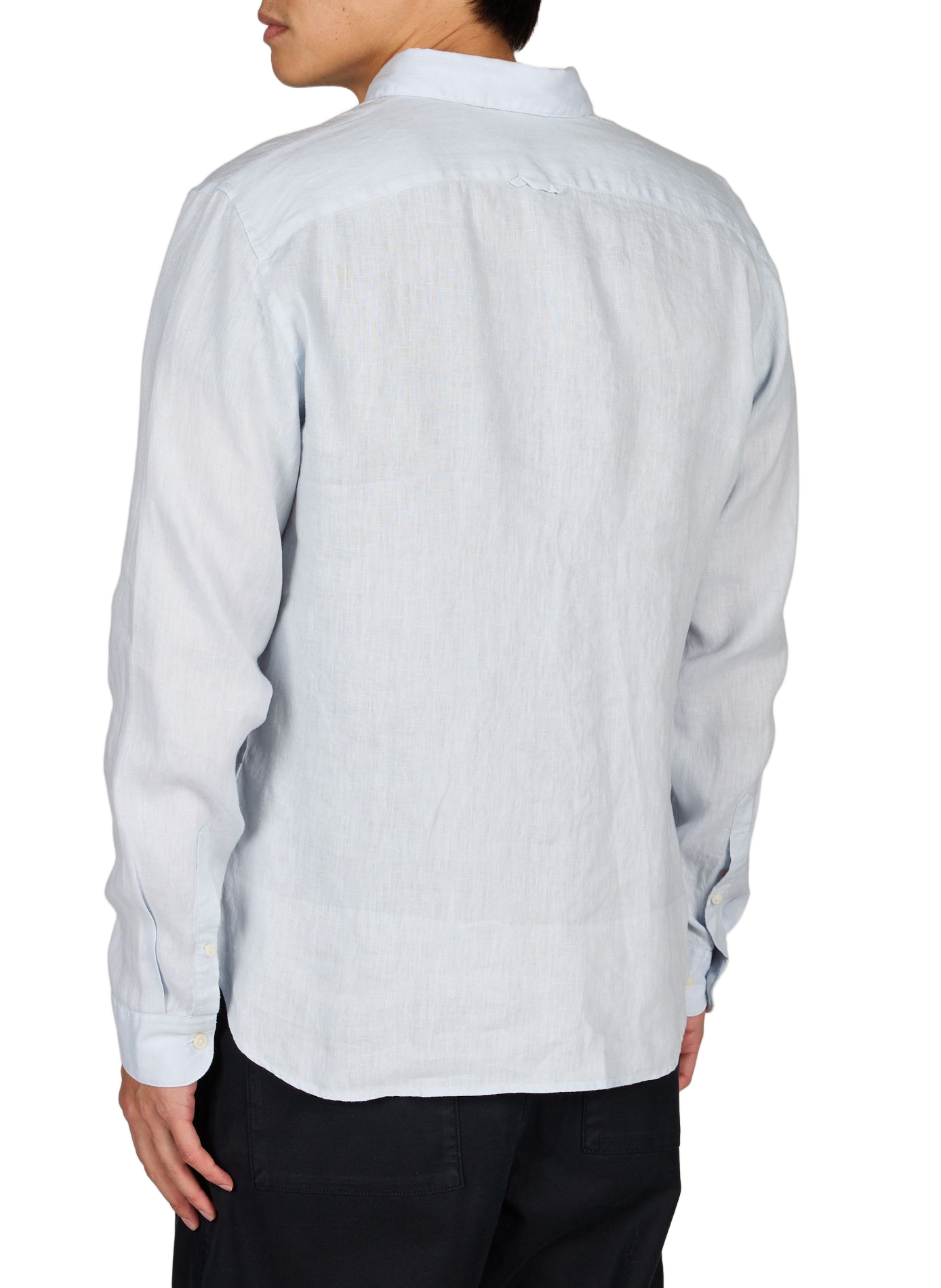 Chemise unie en lin TIMBERLAND Bleu