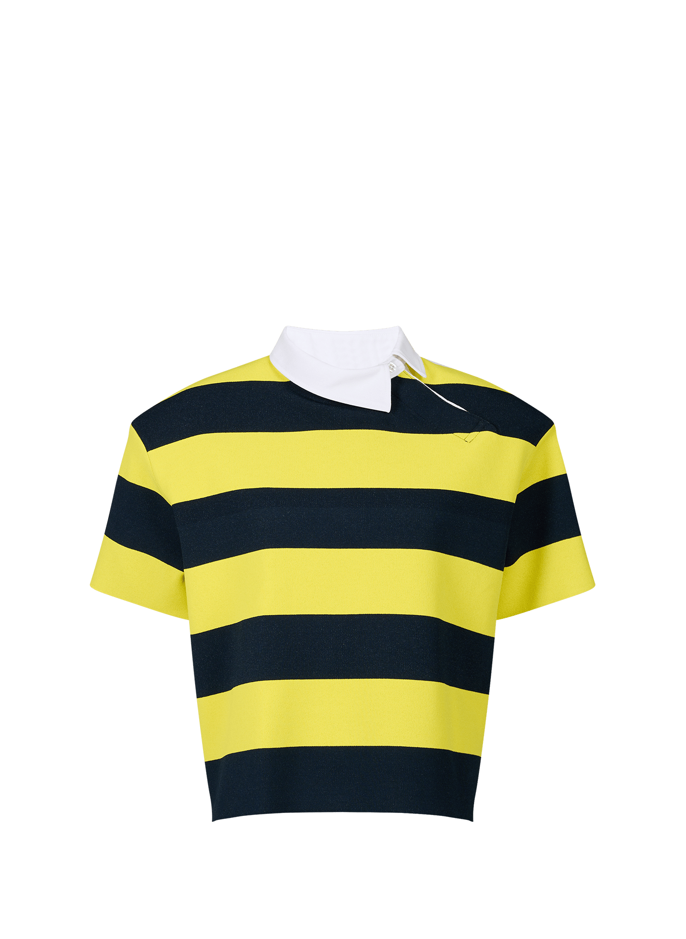 Top a maniche corte con collo drappeggiato in viscosa A.W.A.K.E. MODE Giallo