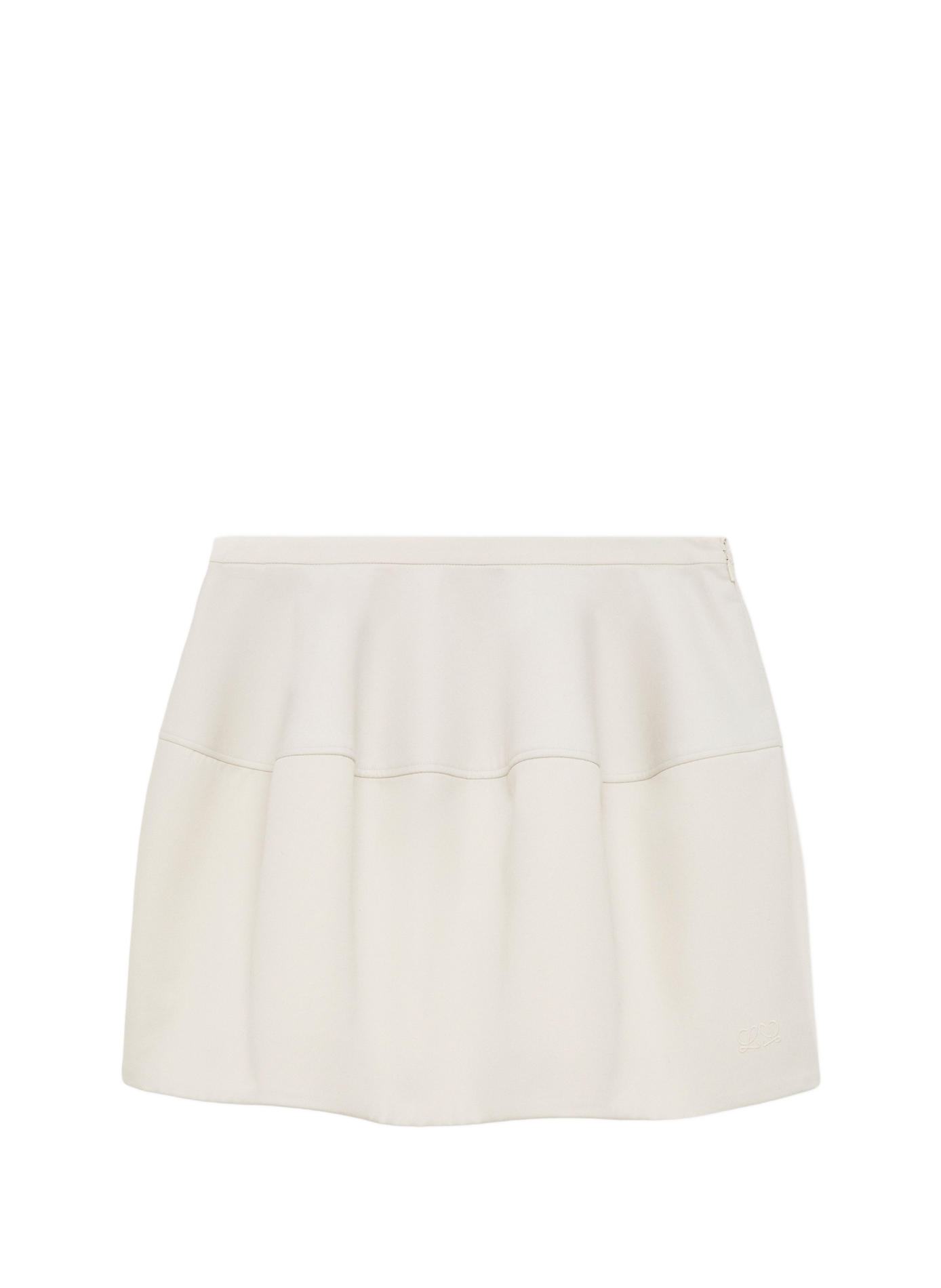 Kurzer Ballonrock aus Baumwolle und Seide LOEWE Beige