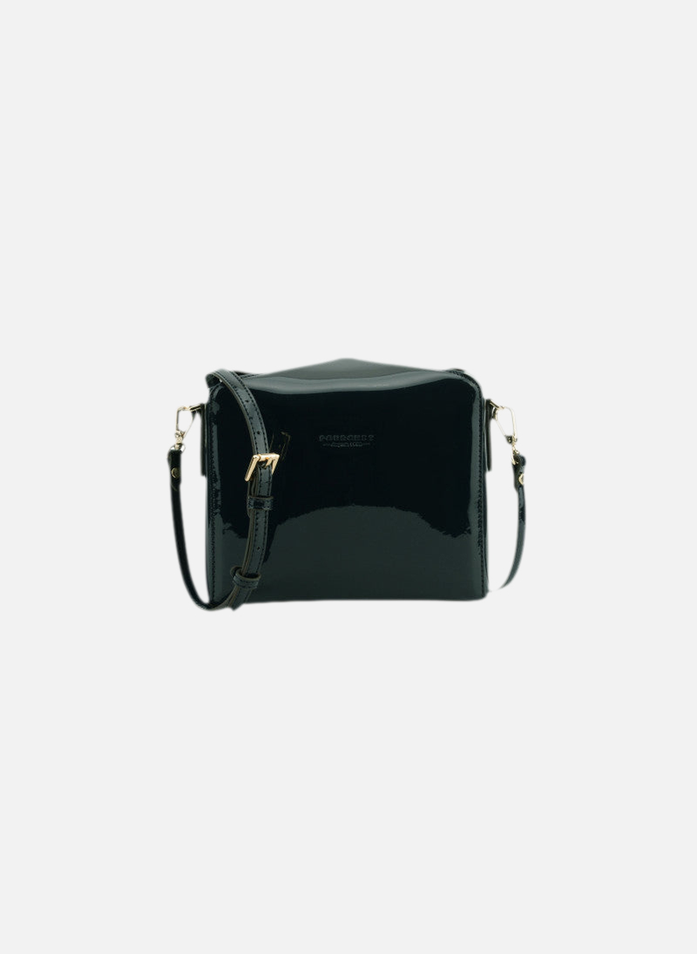 Cassetta vernis | sac porté épaule en cuir de vachette POURCHET Kaki