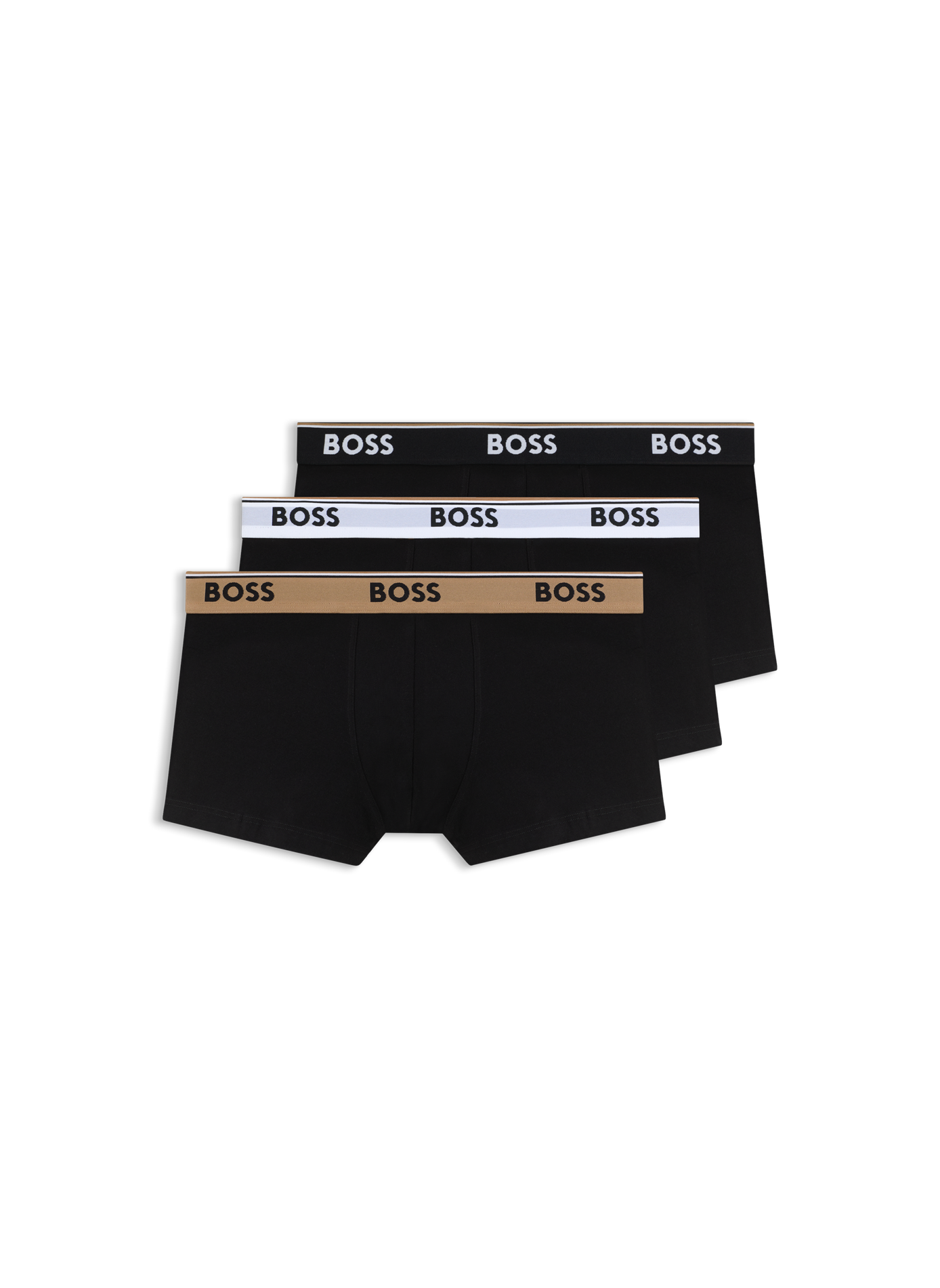 Set of 3 plain boxers in mixed cotton BOSS Multicolour