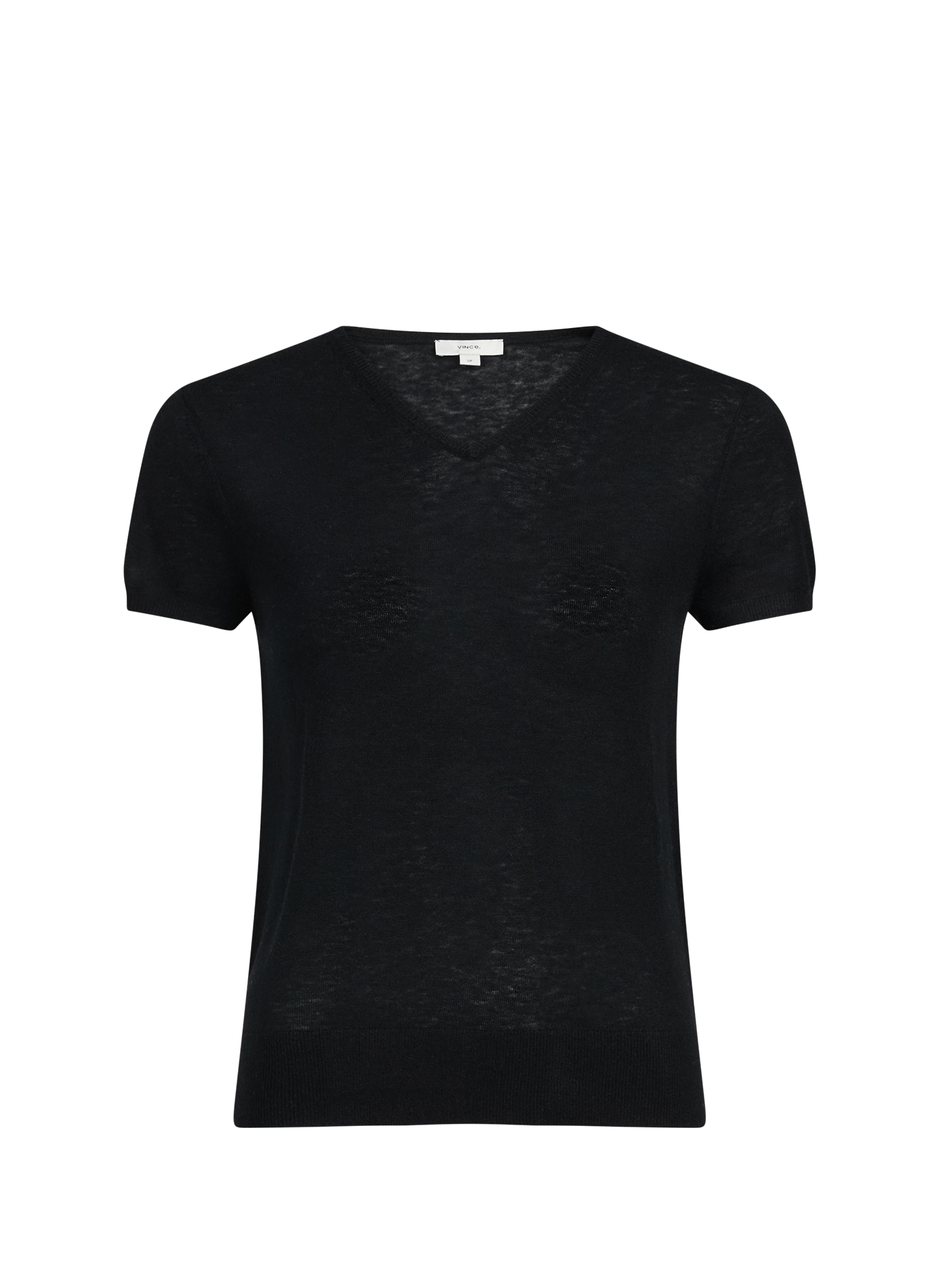 Maglione girocollo diritto in lana VINCE Nero