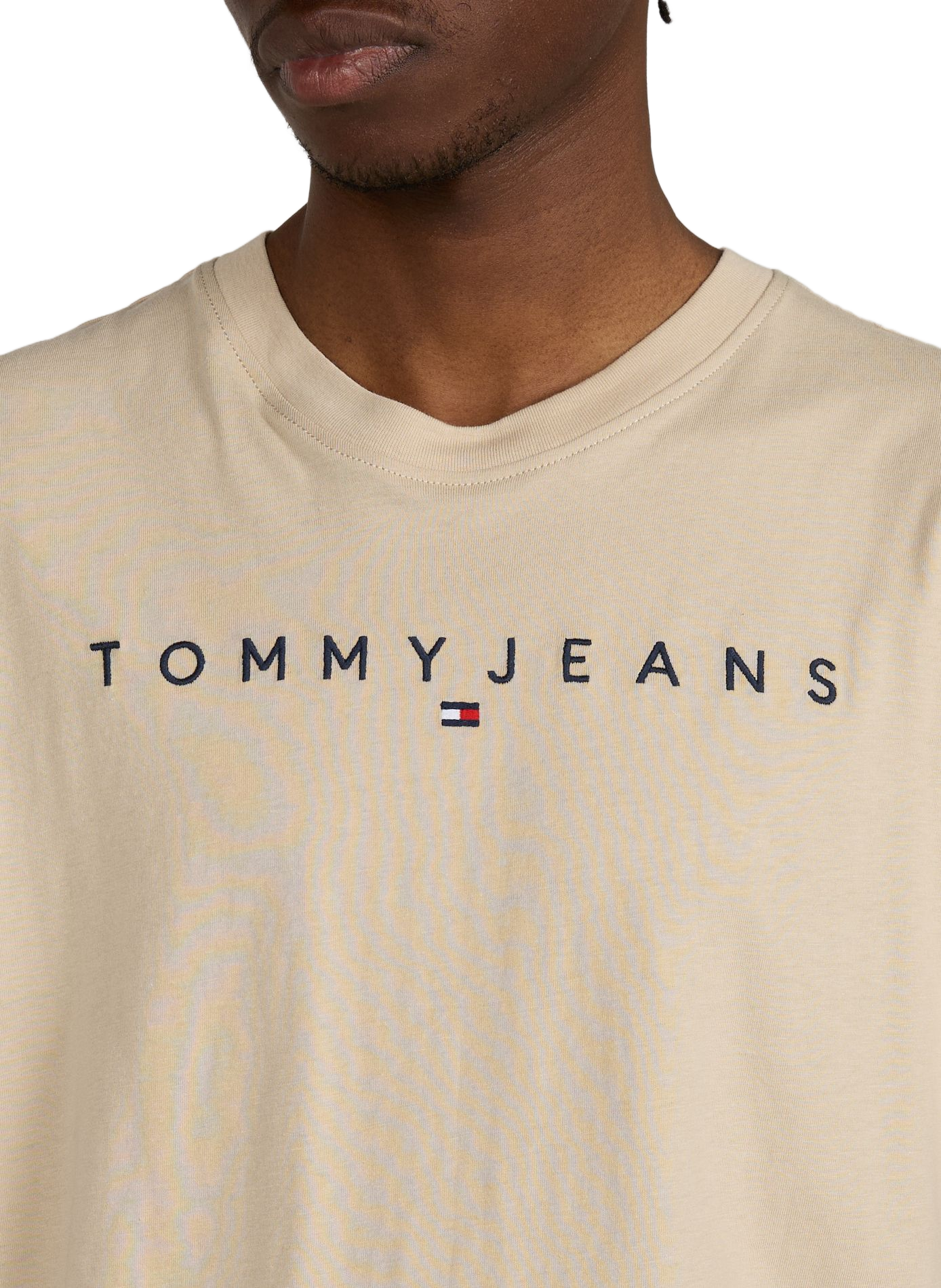 T-shirt met geborduurd logo TOMMY HILFIGER Beige