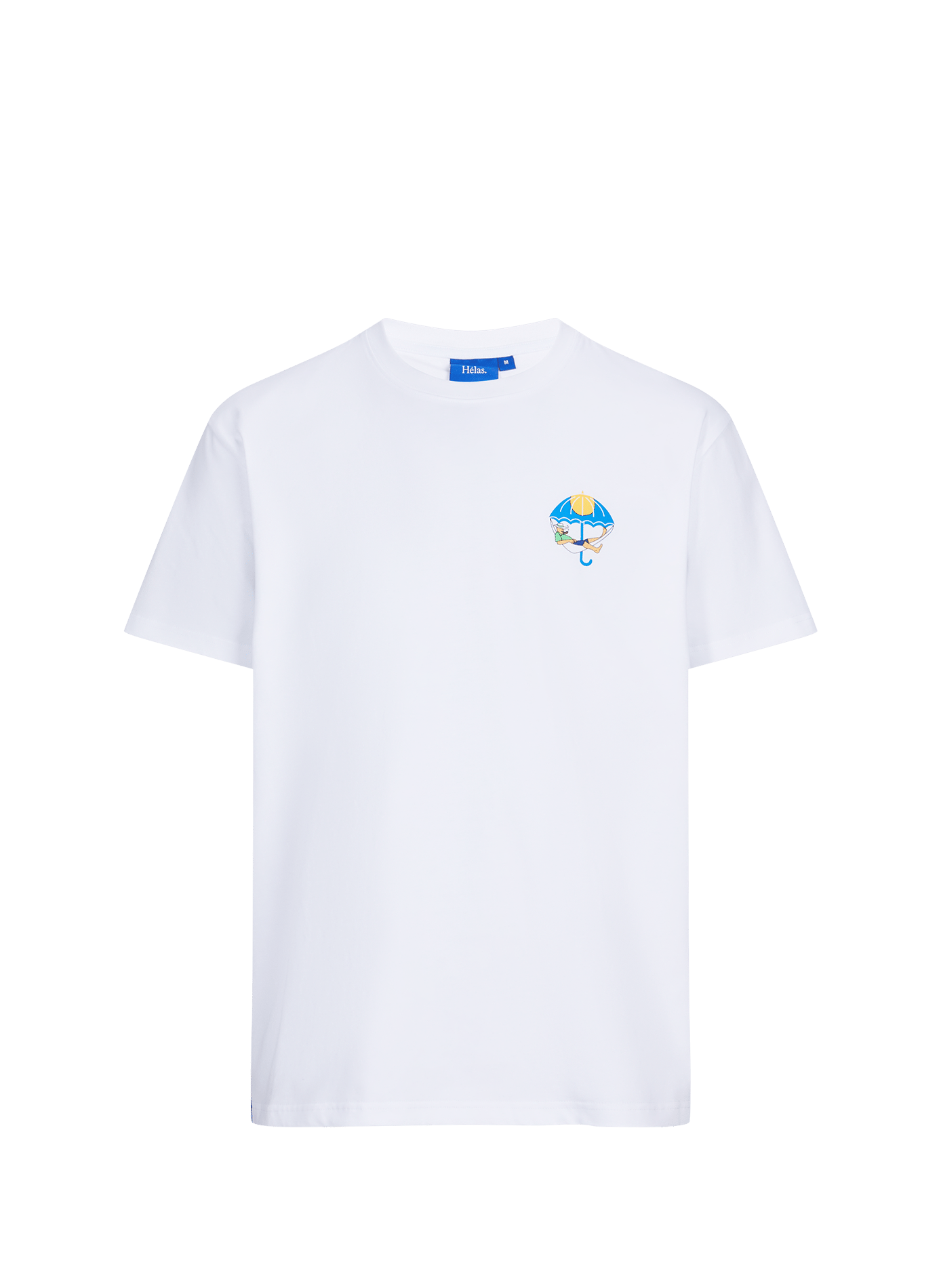 Round neck screen-printed t-shirt HELAS CAPS White