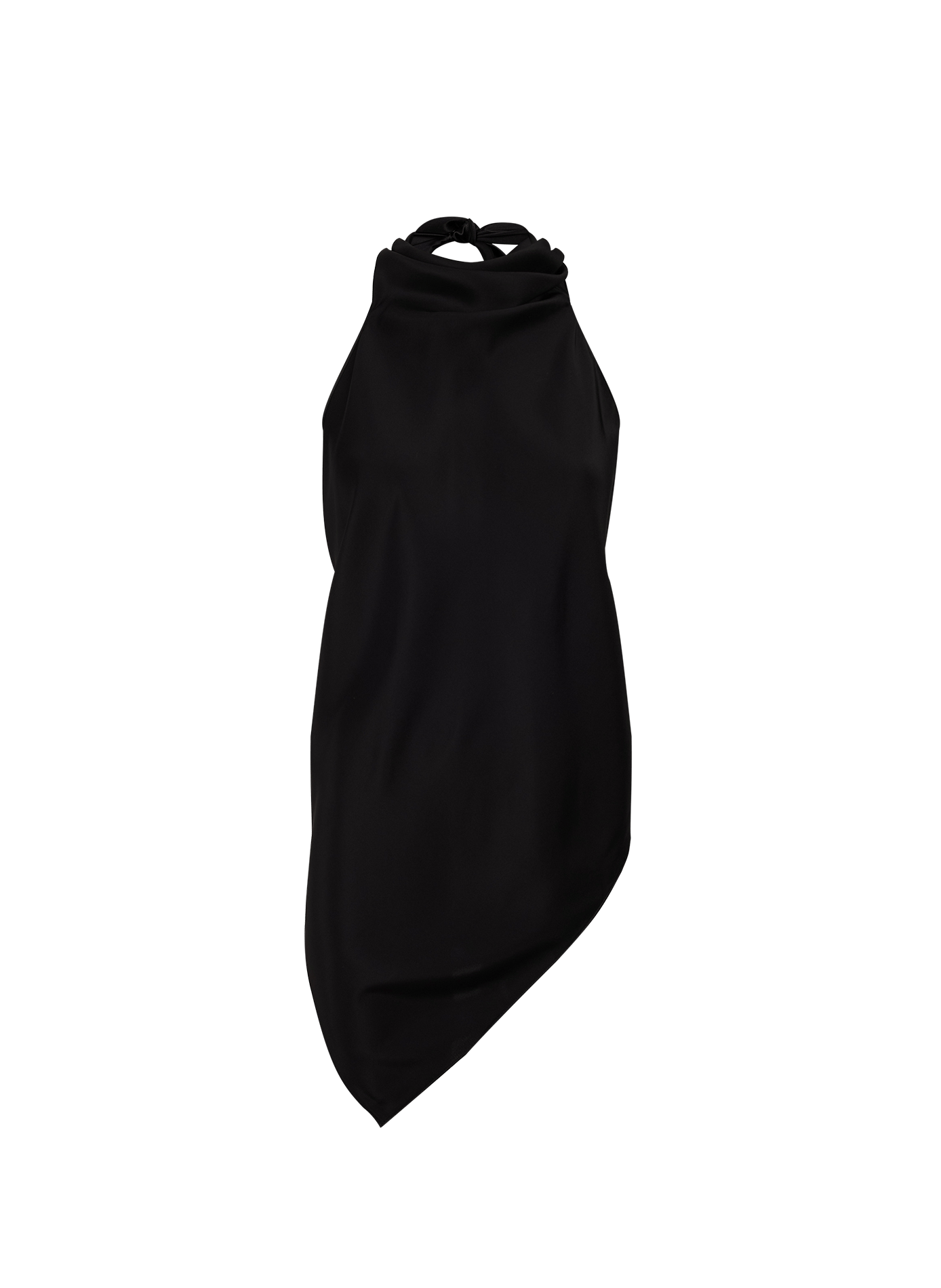 Seiden-Oberteil mit gekreuztem Rücken und Neckholder zum Binden HELMUT LANG Schwarz