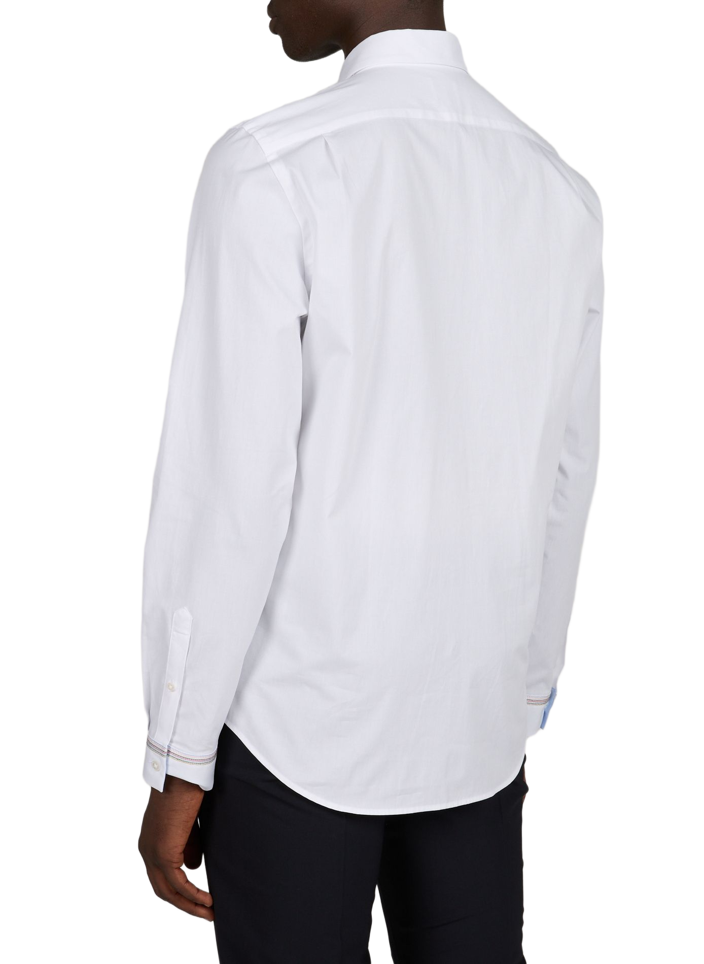 Chemise droite en coton mélangé PAUL SMITH Blanc