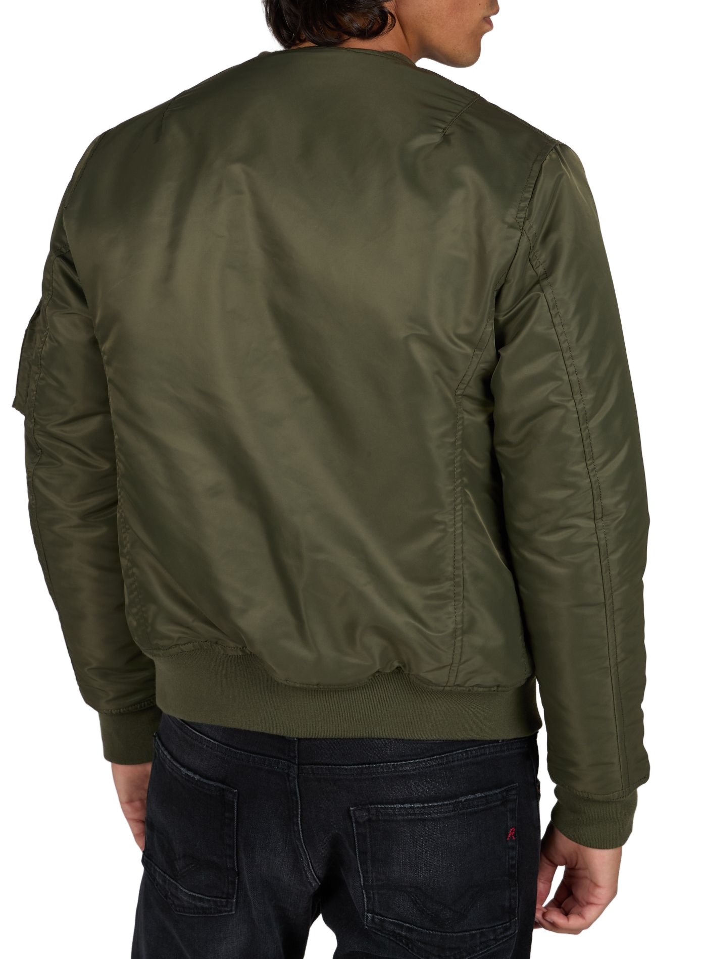 Bomber uni ajusté à logo SCHOTT Kaki