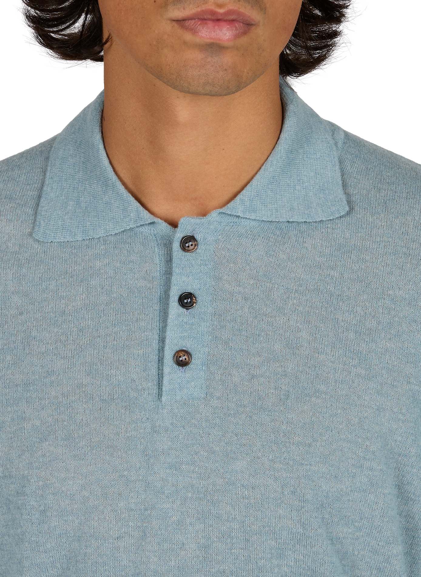 Gerade geschnittener Pullover aus einer Mischung von Kaschmir SLOWEAR Blau